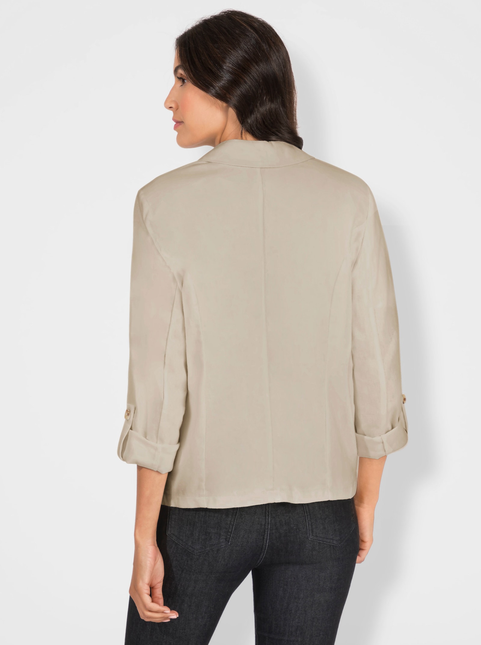 Blazer mit Knöpfen in Horn-Optik - sand