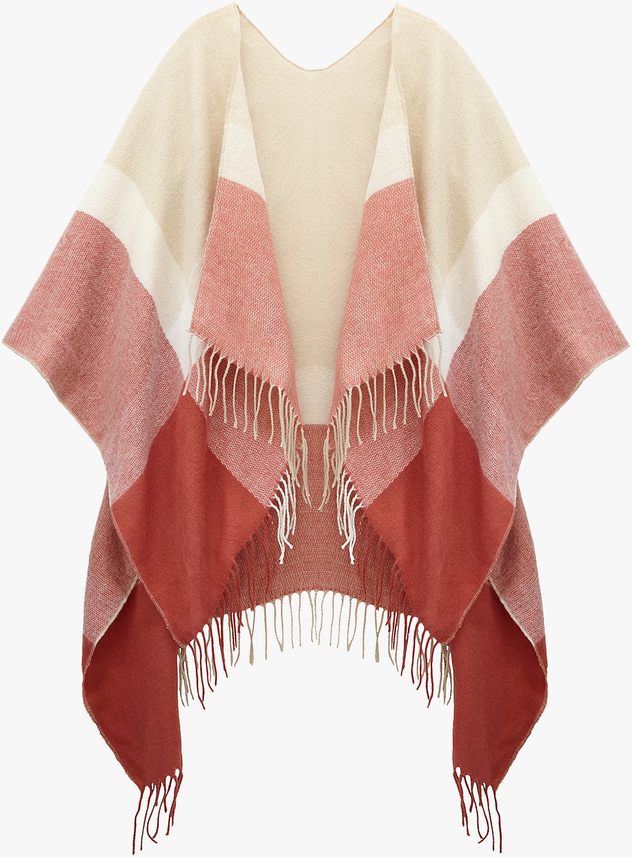 LASCANA Strickponcho - hellbeige-mauve