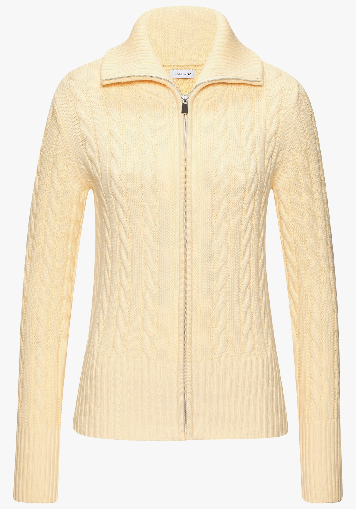 LASCANA Strickjacke - hellgelb