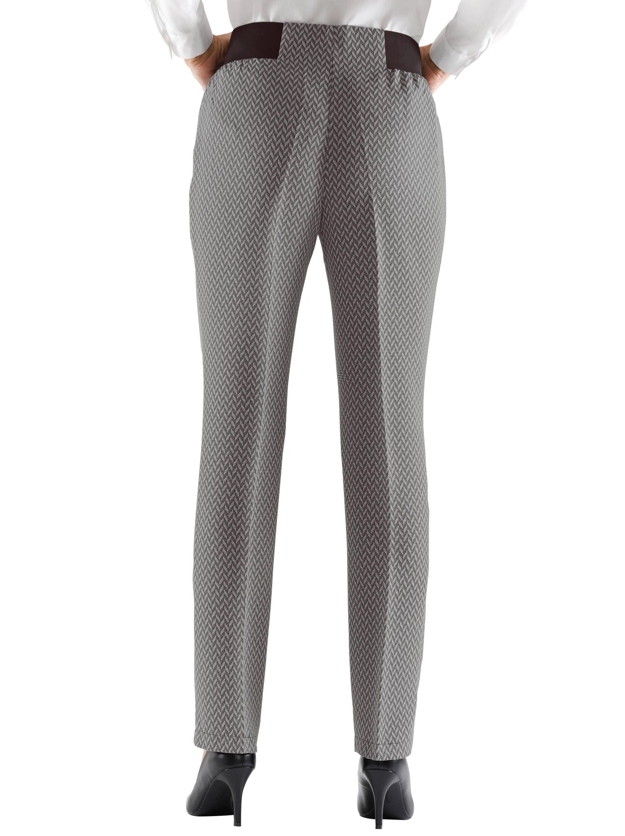 Hose - schwarz-weiß-gemustert