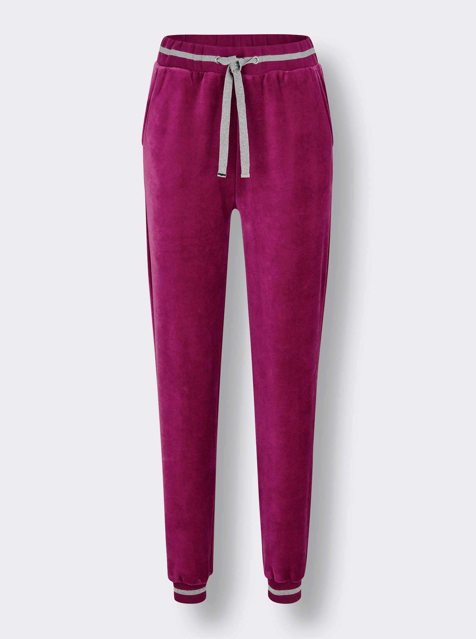 feel good Nickihose mit Glitzerbündchen - malve