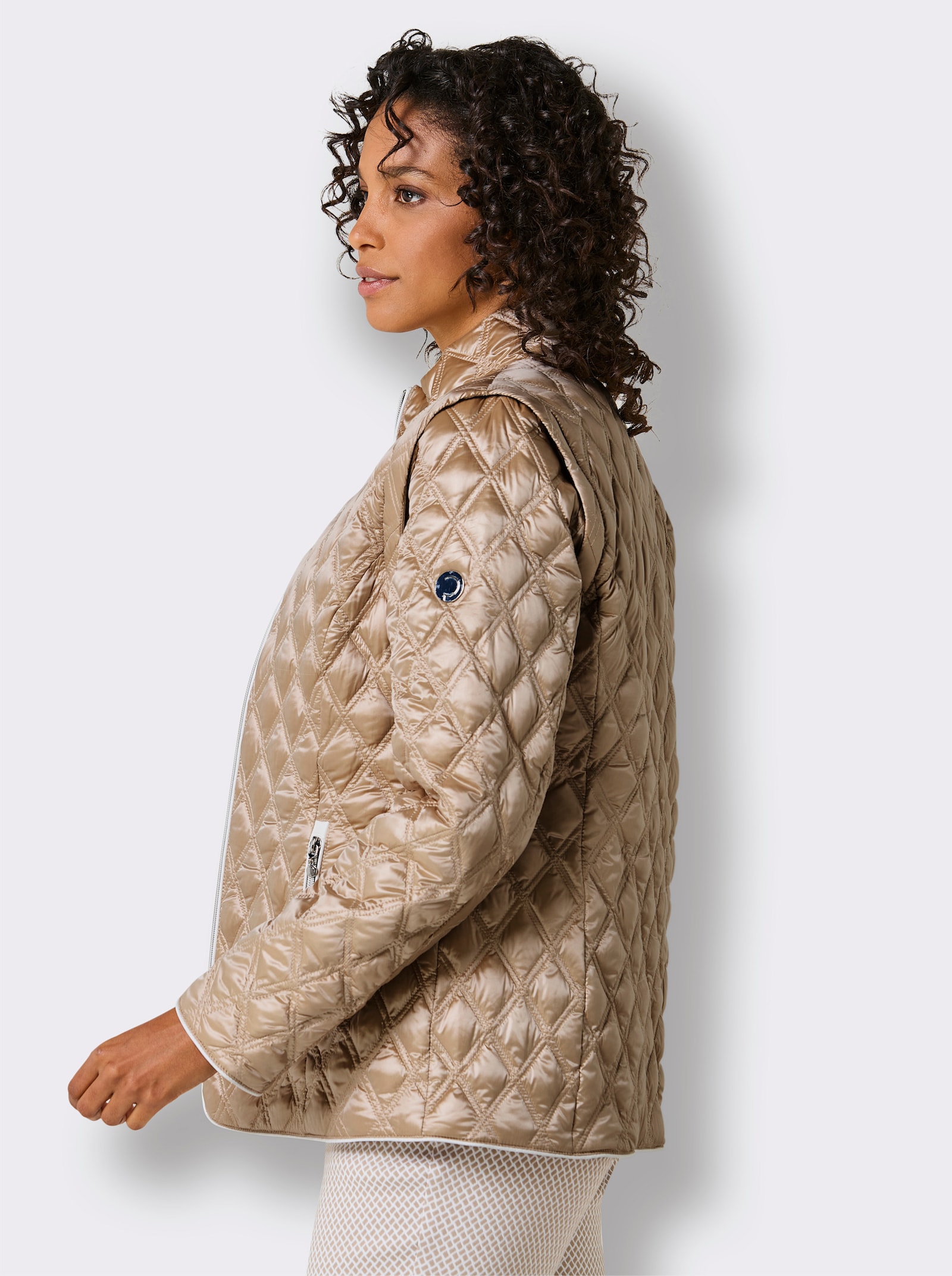 CREATION L PREMIUM Veste légère en duvet, 2 façons de la porter - beige