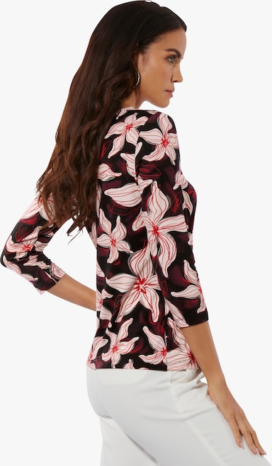 3/4-Arm-Shirt - schwarz-champagner-bedruckt