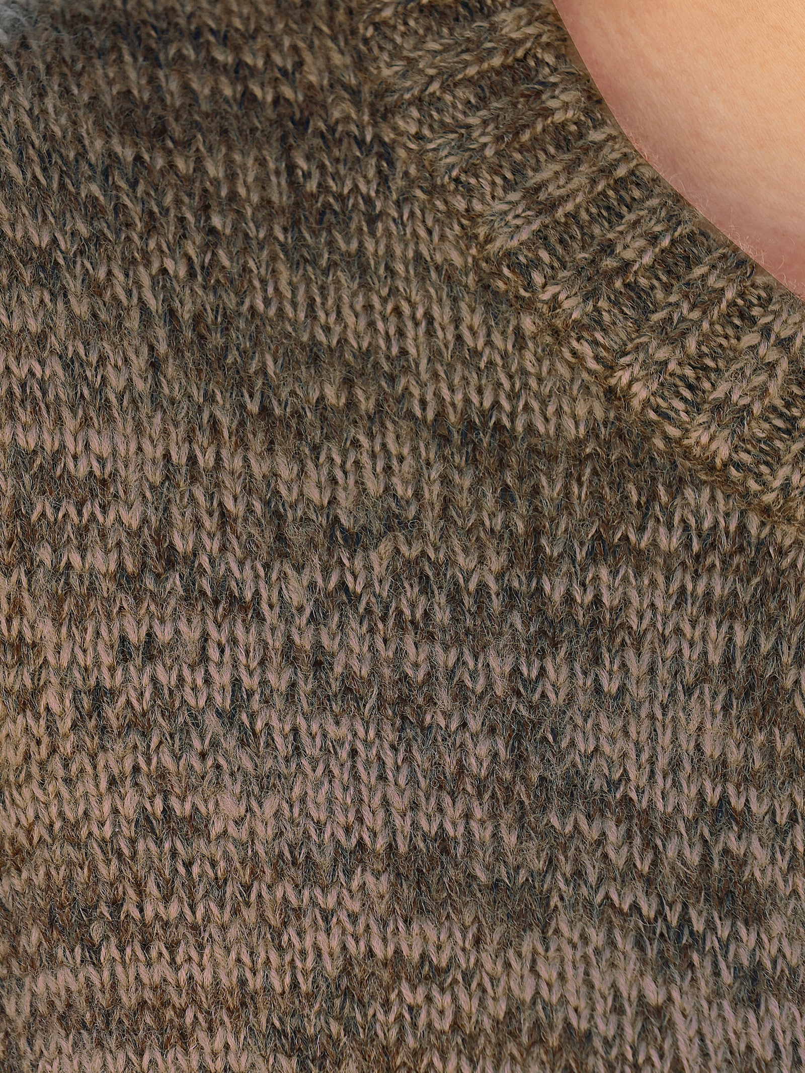 heine Strickjacke in melierter Optik - schoko-sesam-meliert