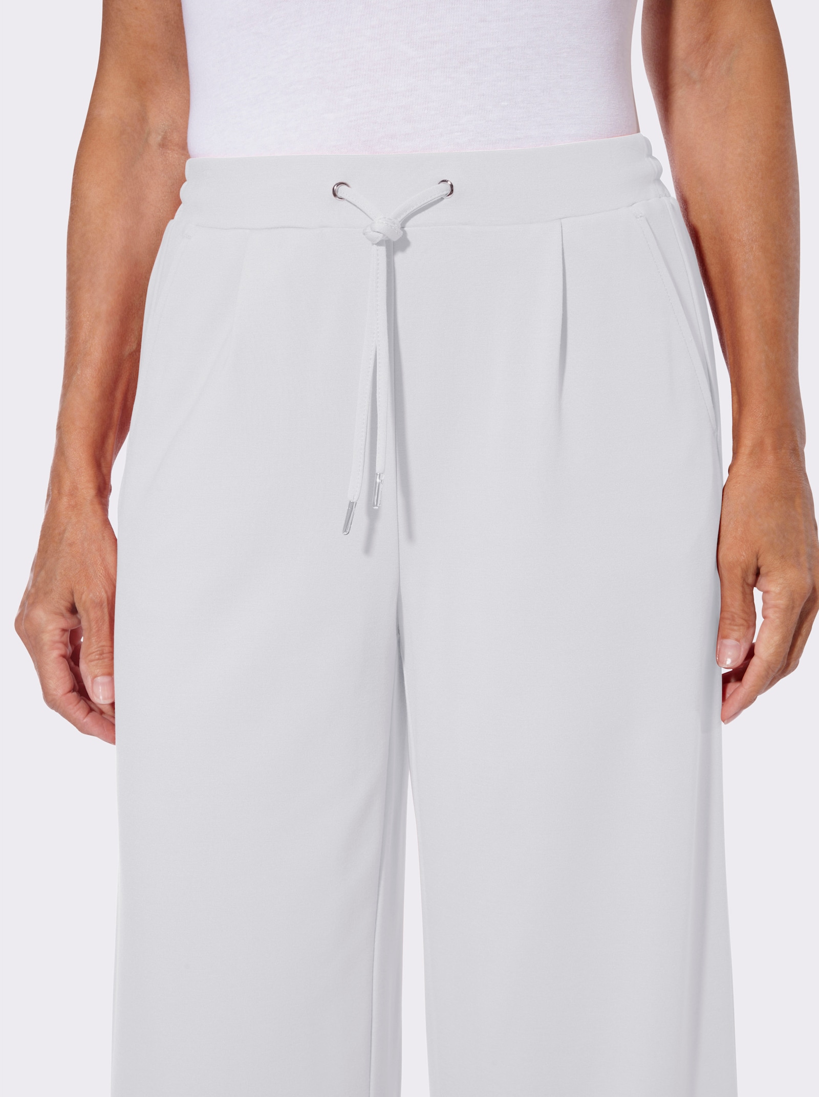 Jerseyhose in Culotte-Form - weiß