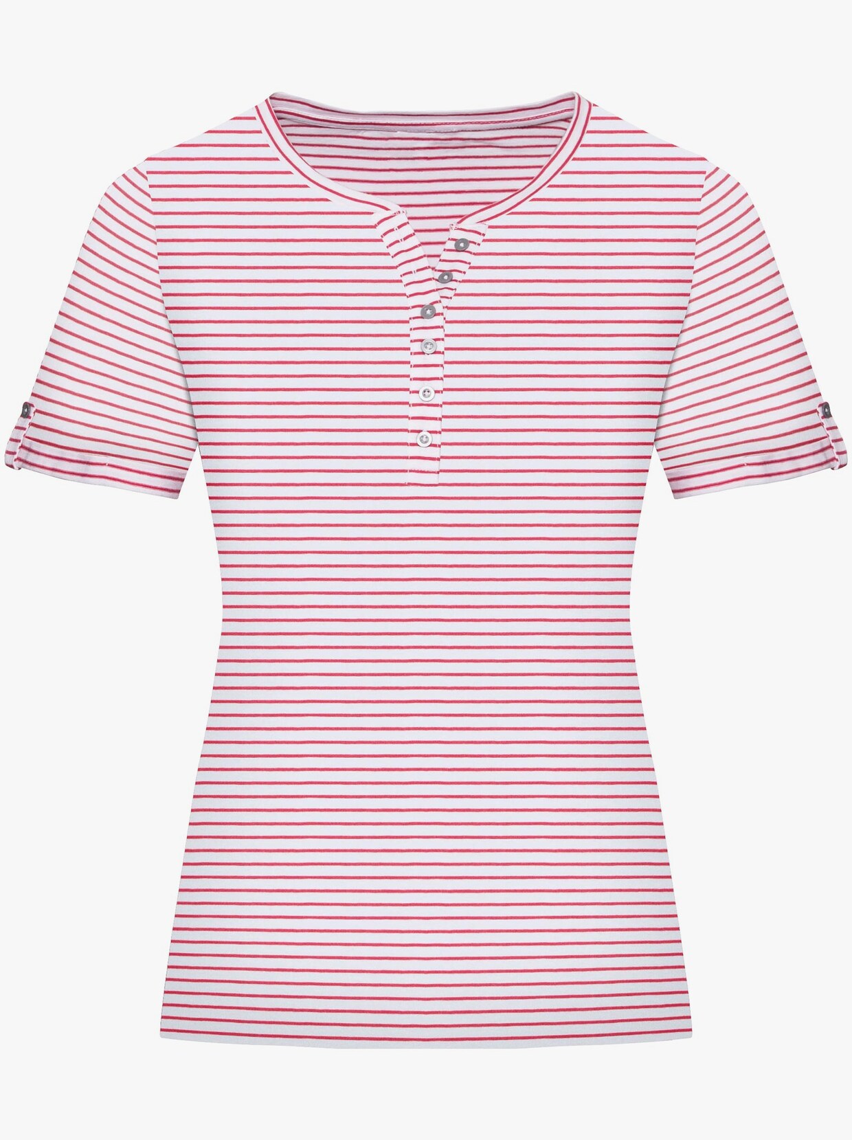 Shirt met korte mouwen - rood gestreept