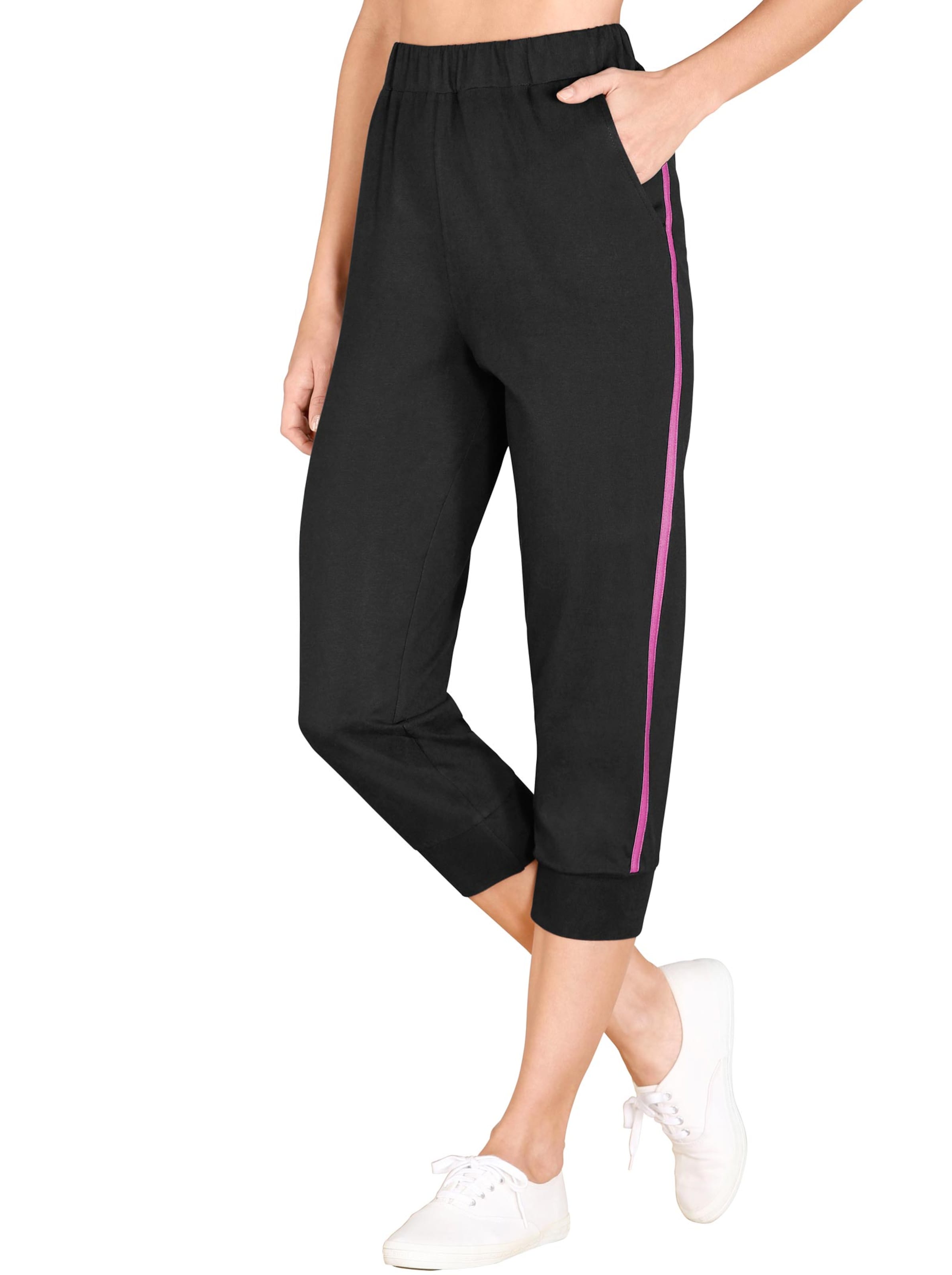 3/4-Hose - schwarz-pink