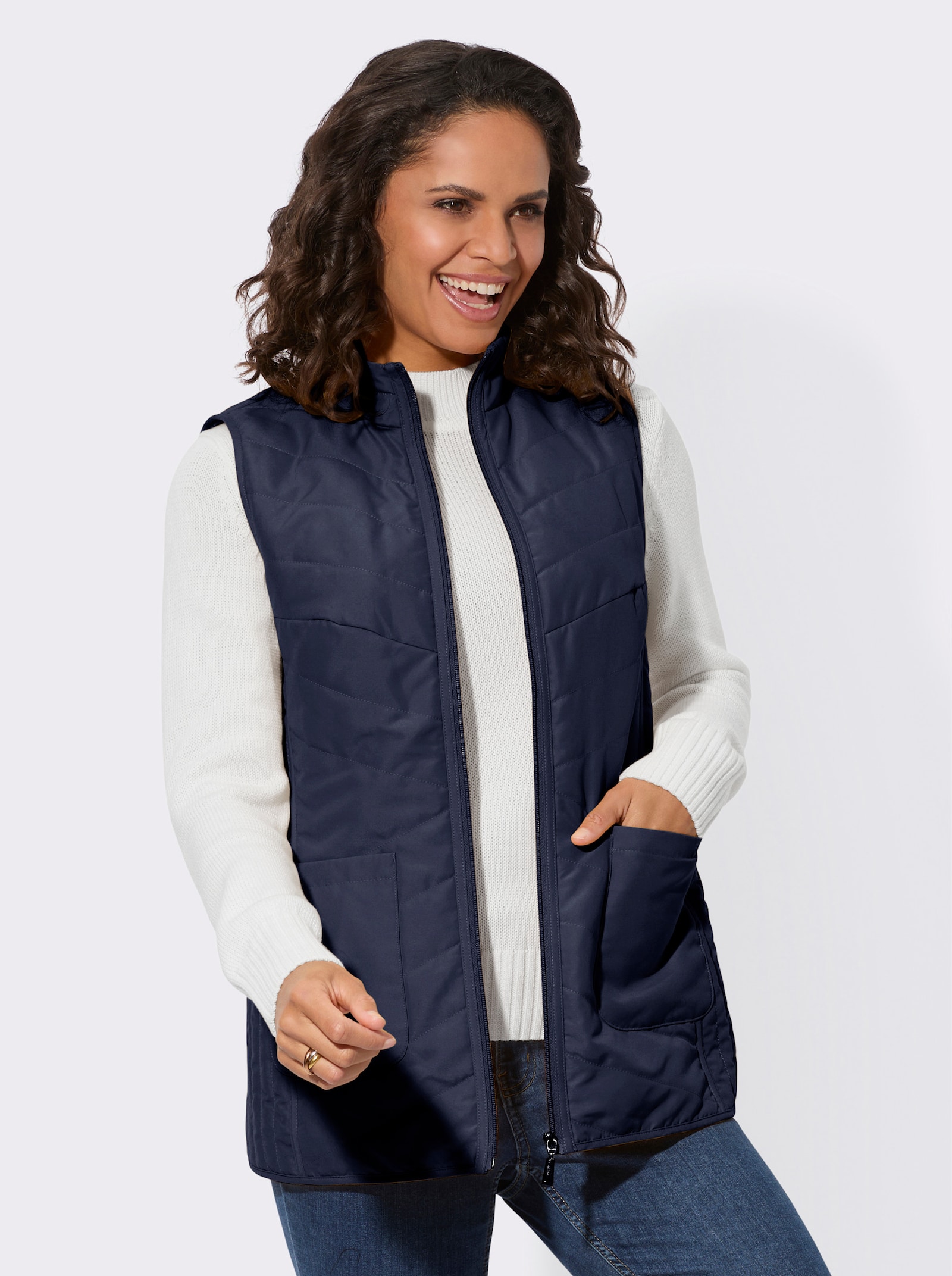 Steppweste mit leichter Wattierung - marine