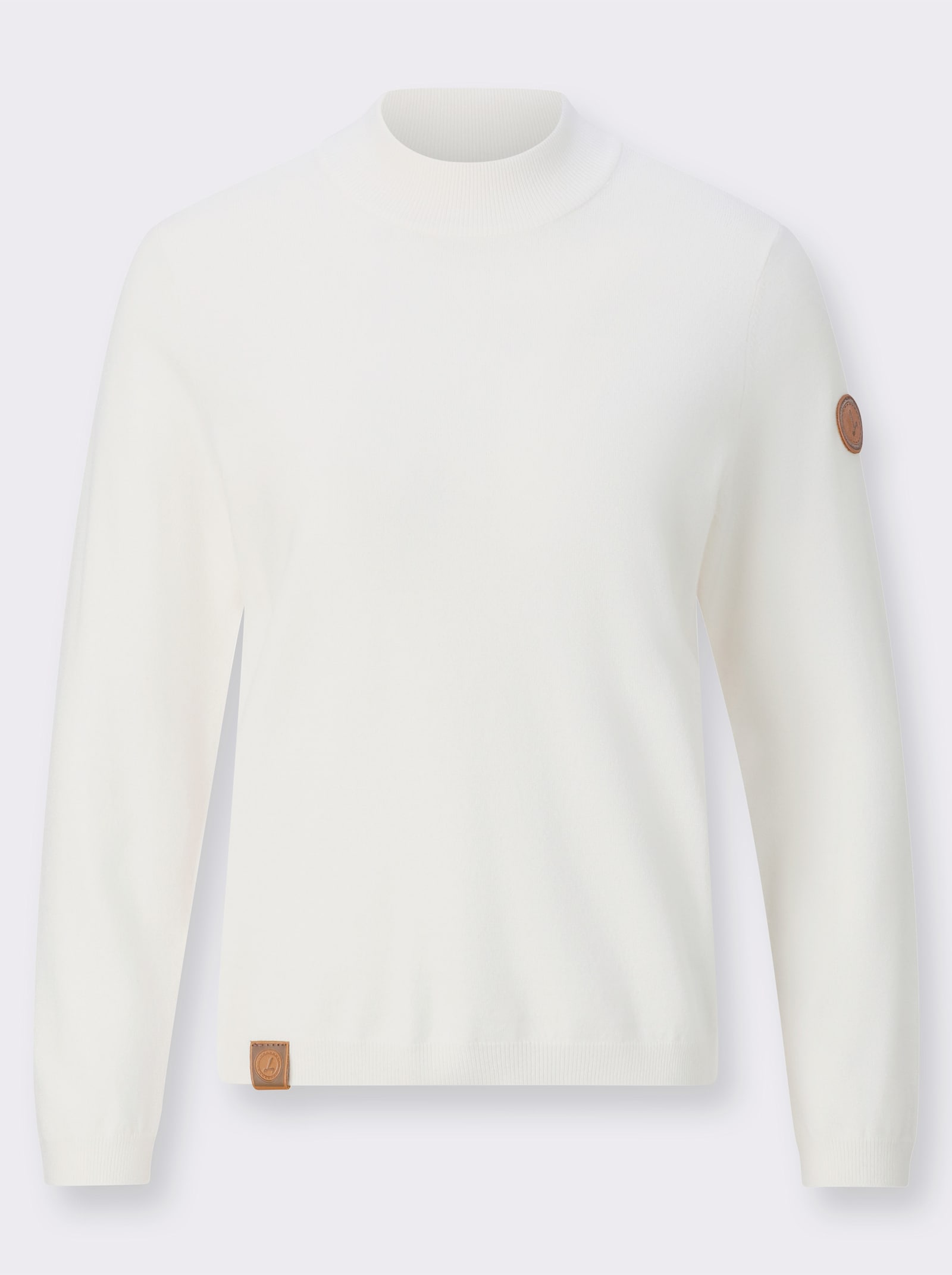 Stehkragenpullover aus Viskose-Qualität - ecru