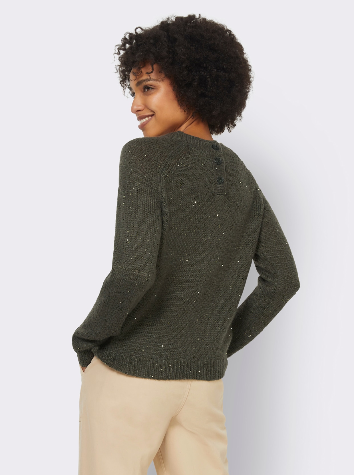 heine Pullover - khaki-meliert