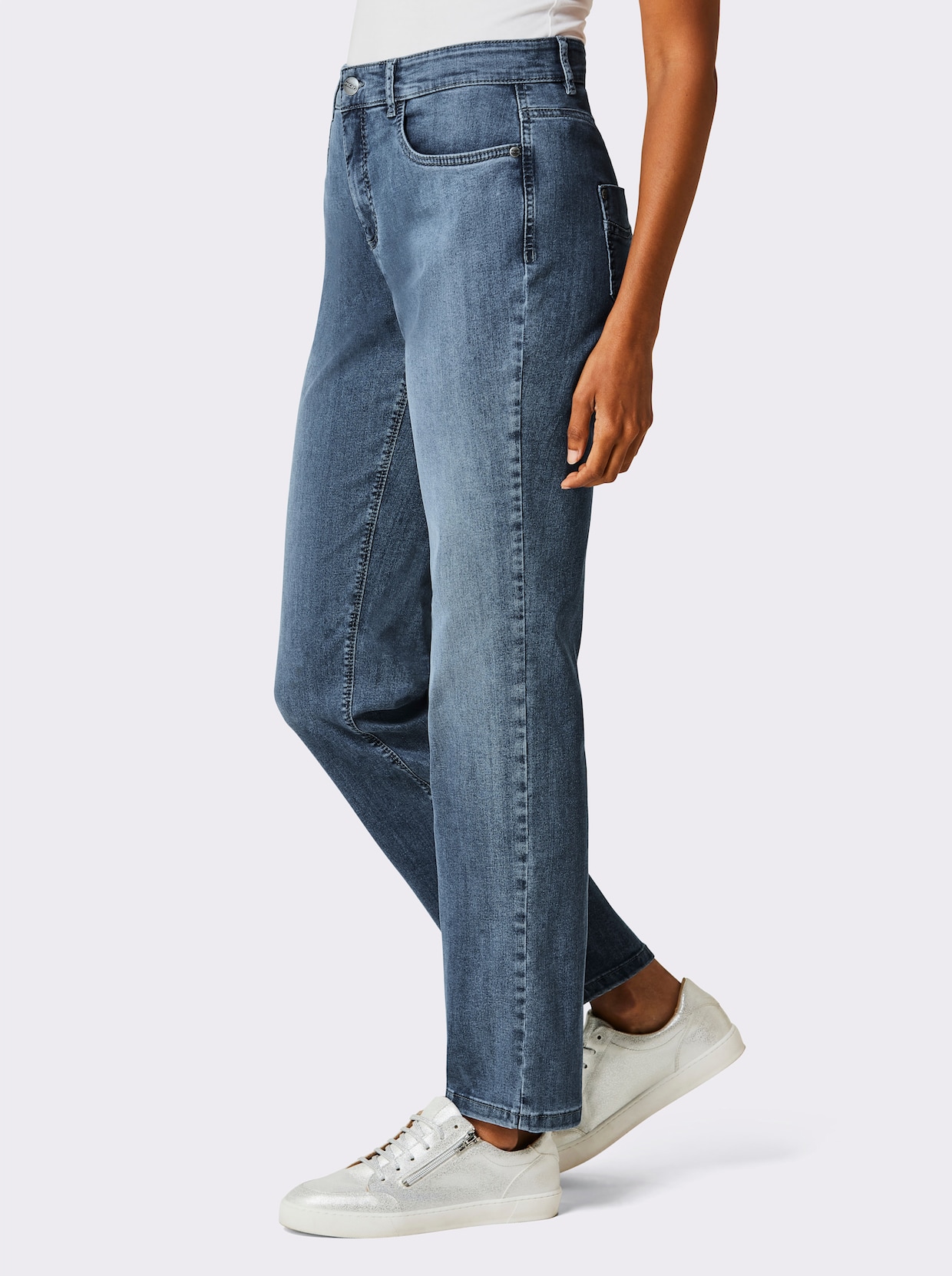 Ascari 5-Pocket-Jeans - blue-stone-washed