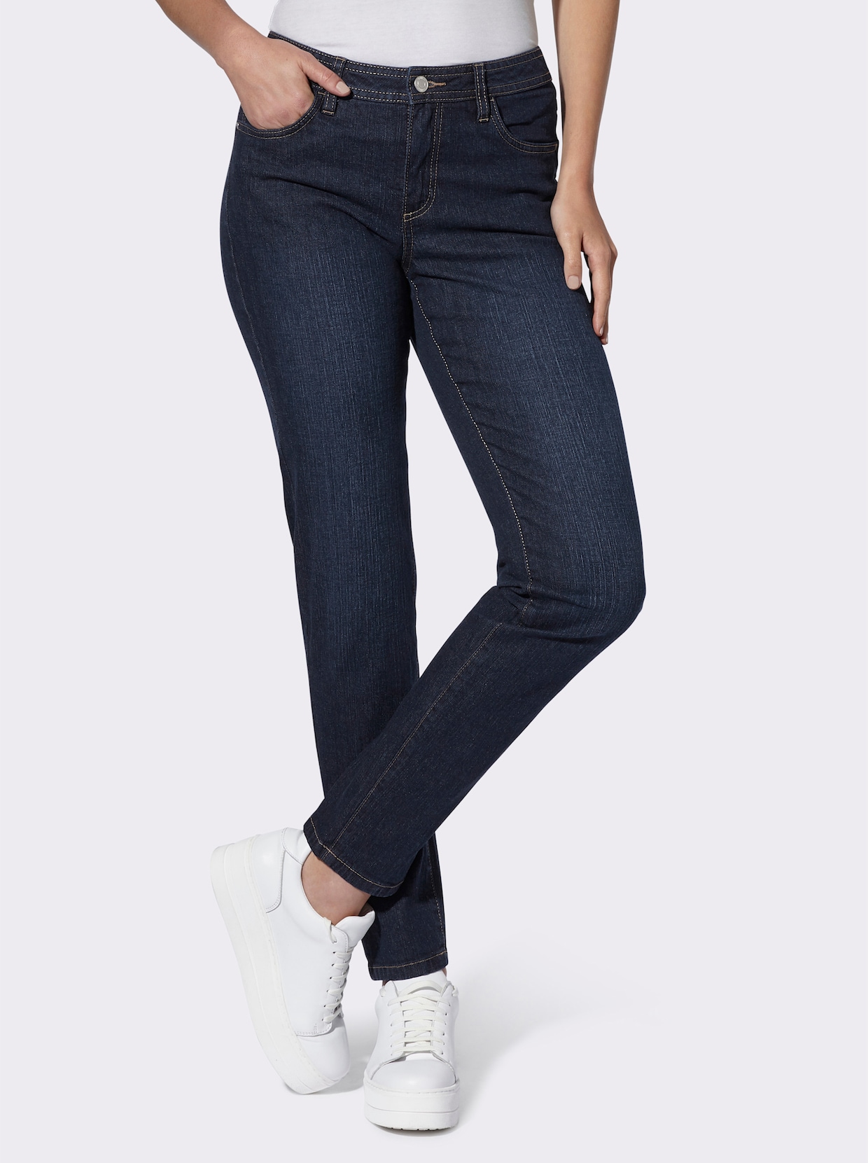 5-pocketjeans - dark-blue