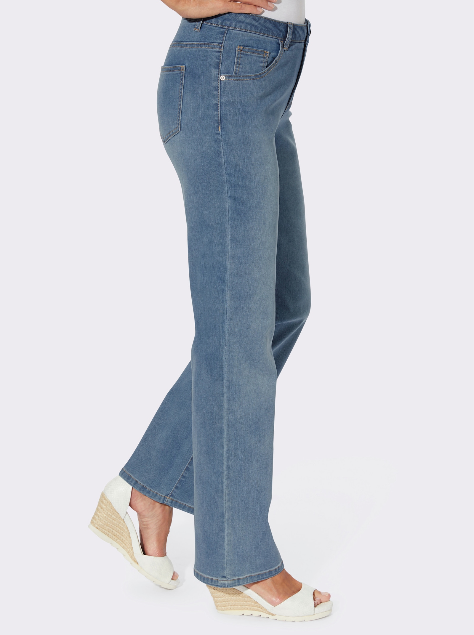 5-pocketjeans met wijde pijpen - blue-bleached