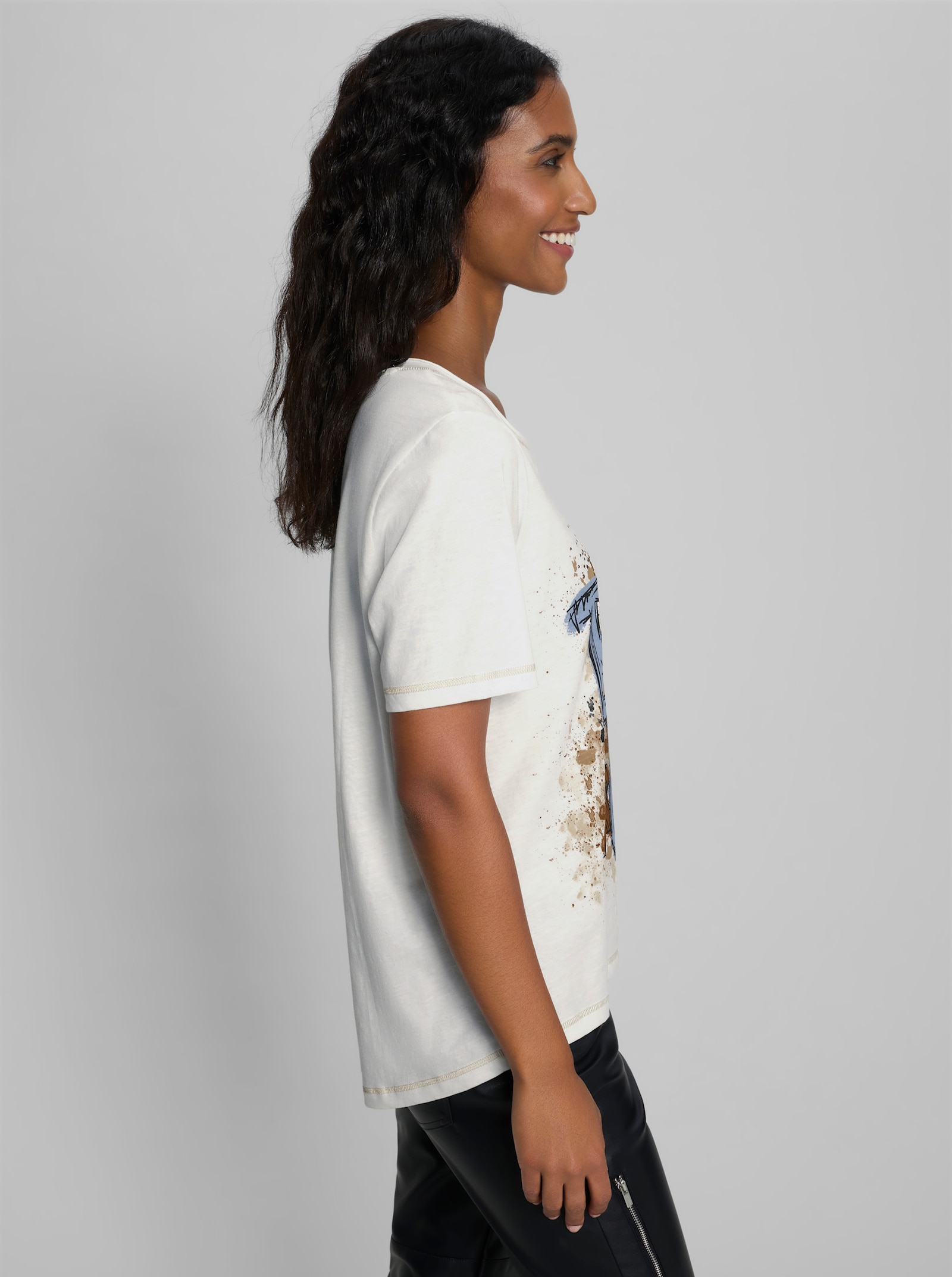 heine Shirt mit Print - ecru