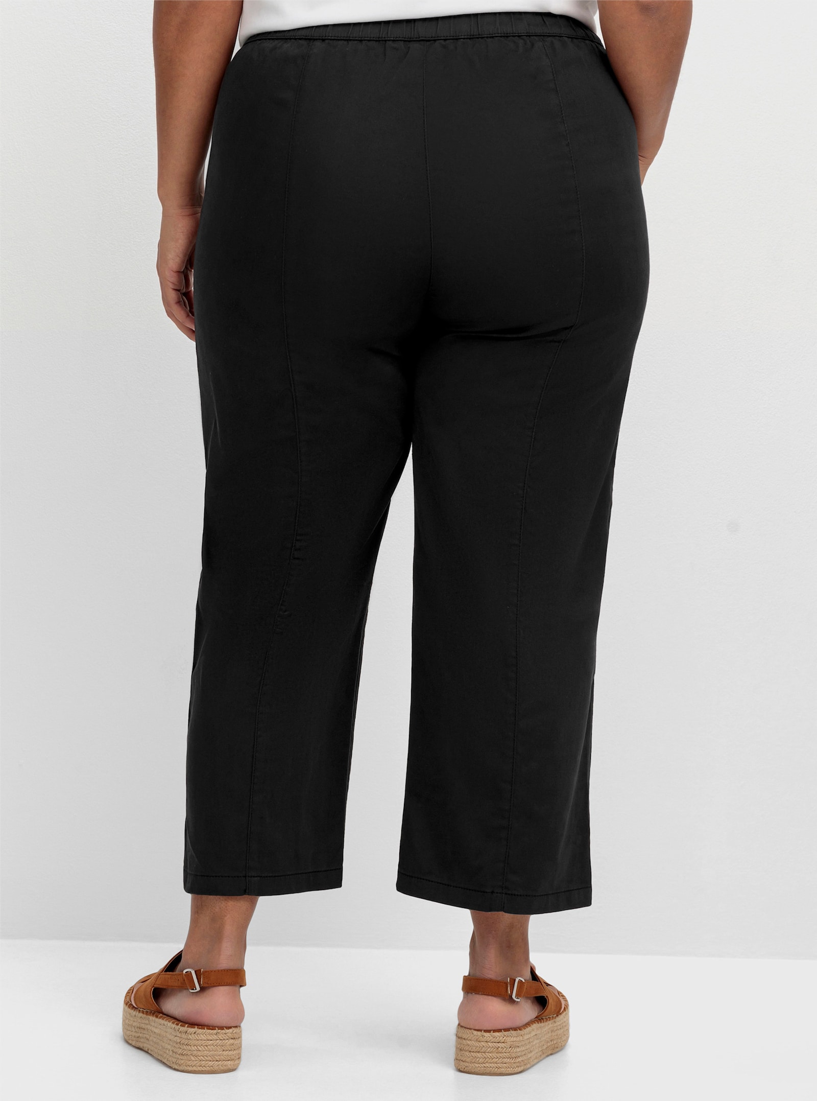 sheego 7/8-broek in wijd model - zwart