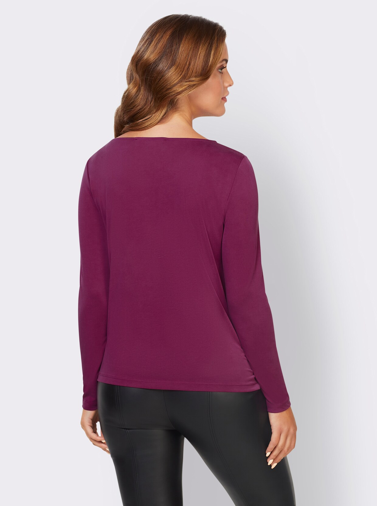 heine Shirt met ronde hals - magenta