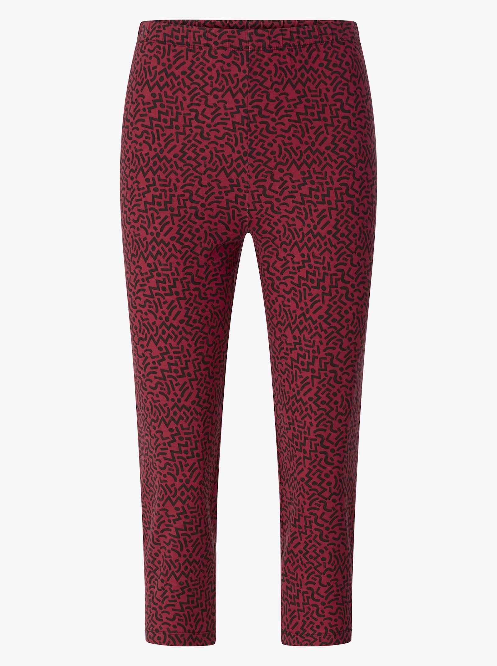 Leggings im grafischen Druckmuster - kirsche-schwarz-bedruckt