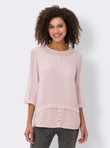 heine 2-in-1-Bluse - hellrosé