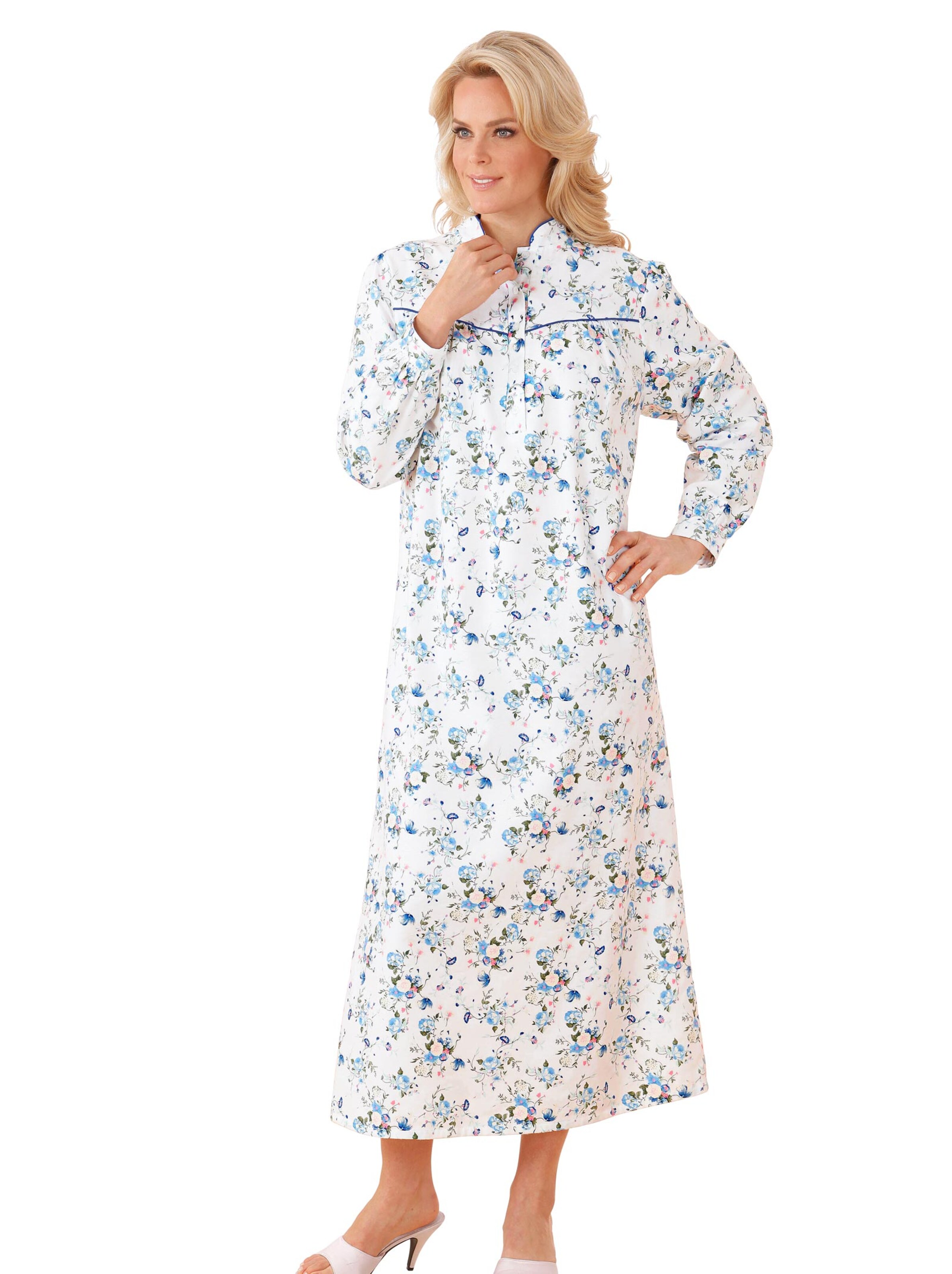 Nachthemd - weiß-bedruckt