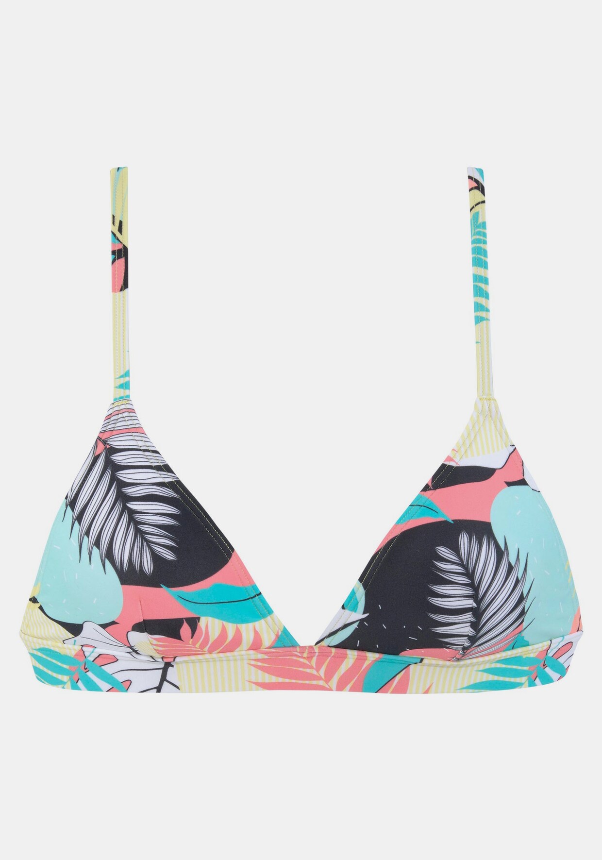 LASCANA ACTIVE Triangel-Bikini-Top - türkis-gelb-bedruckt