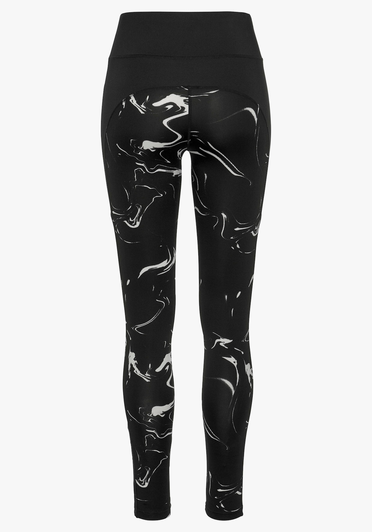 LASCANA ACTIVE Leggings - schwarz-marmoriert-weiß