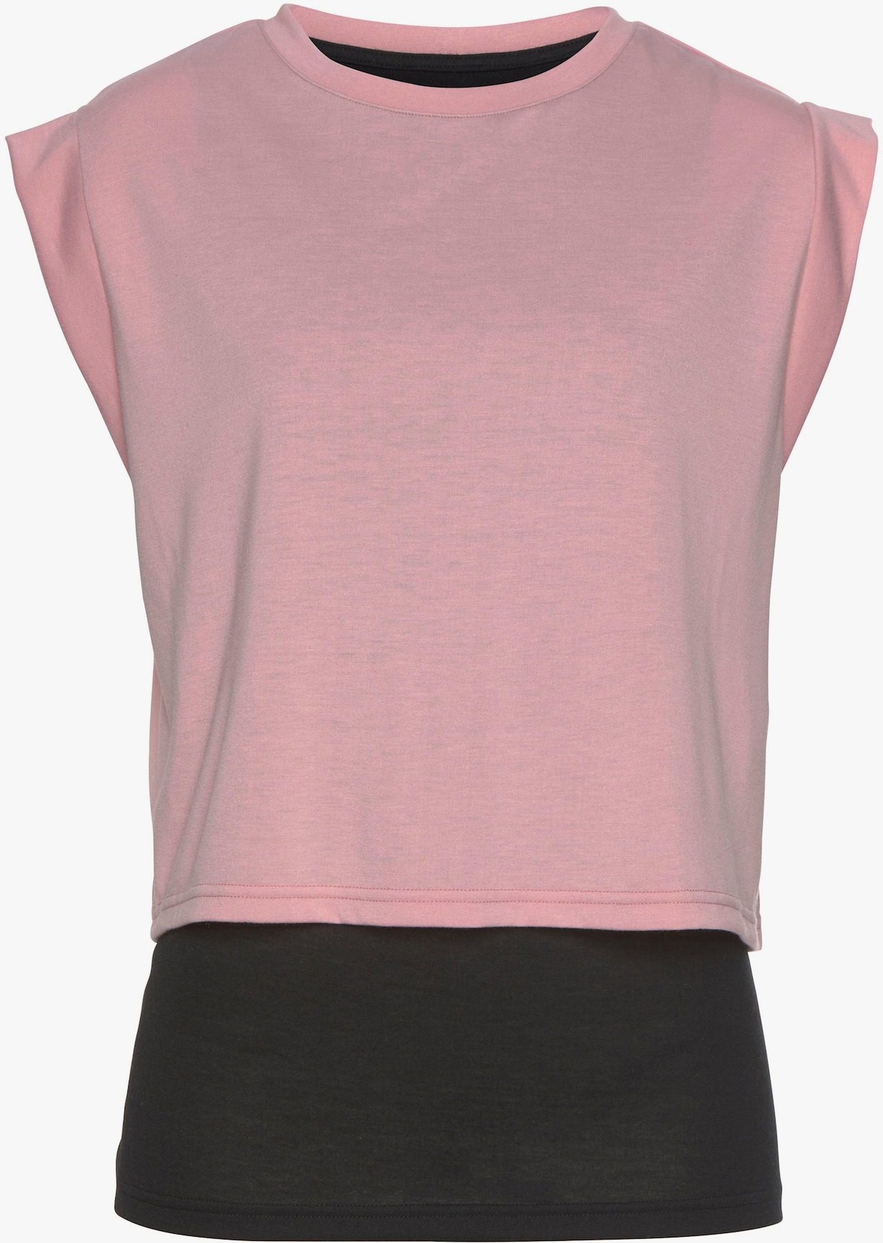 LASCANA ACTIVE 2-in-1-Shirt - rosa-schwarz