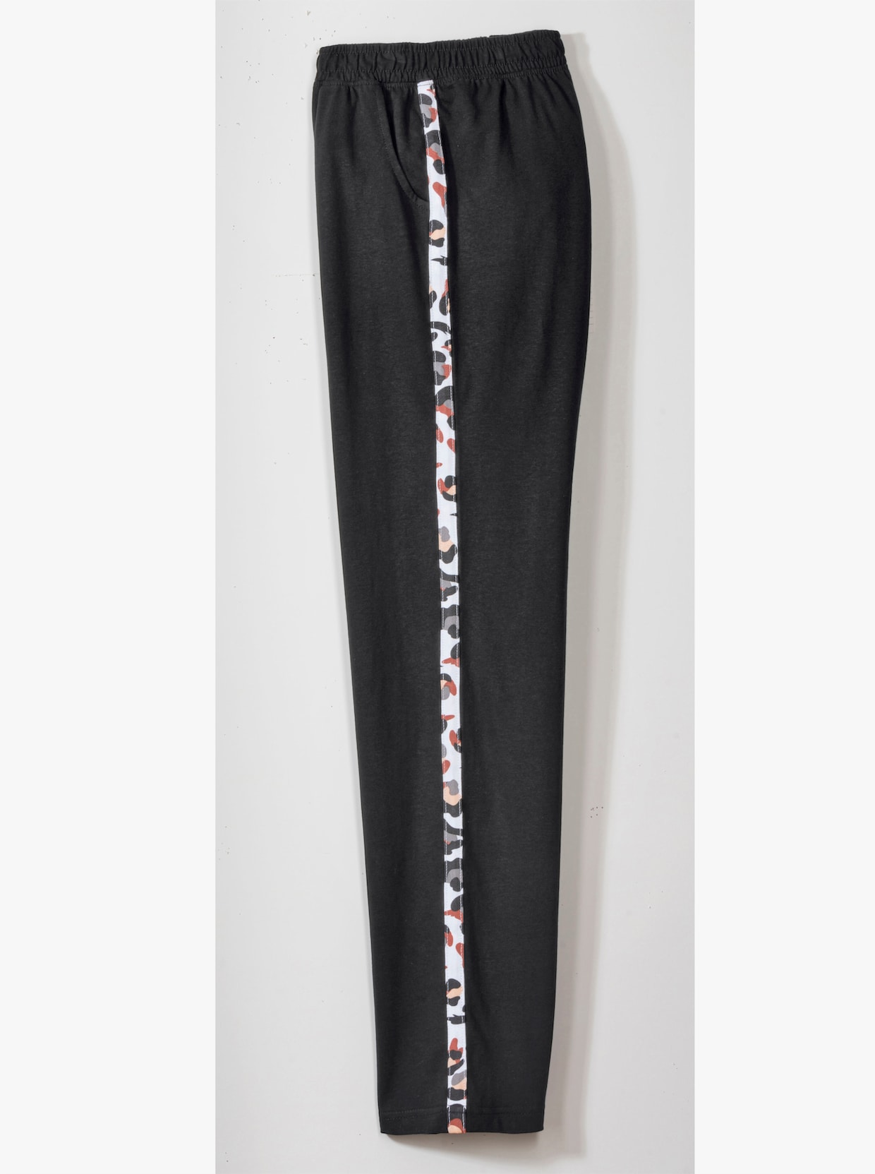 Športové nohavice - Čierno-hrdzavočervená potlač + čierna