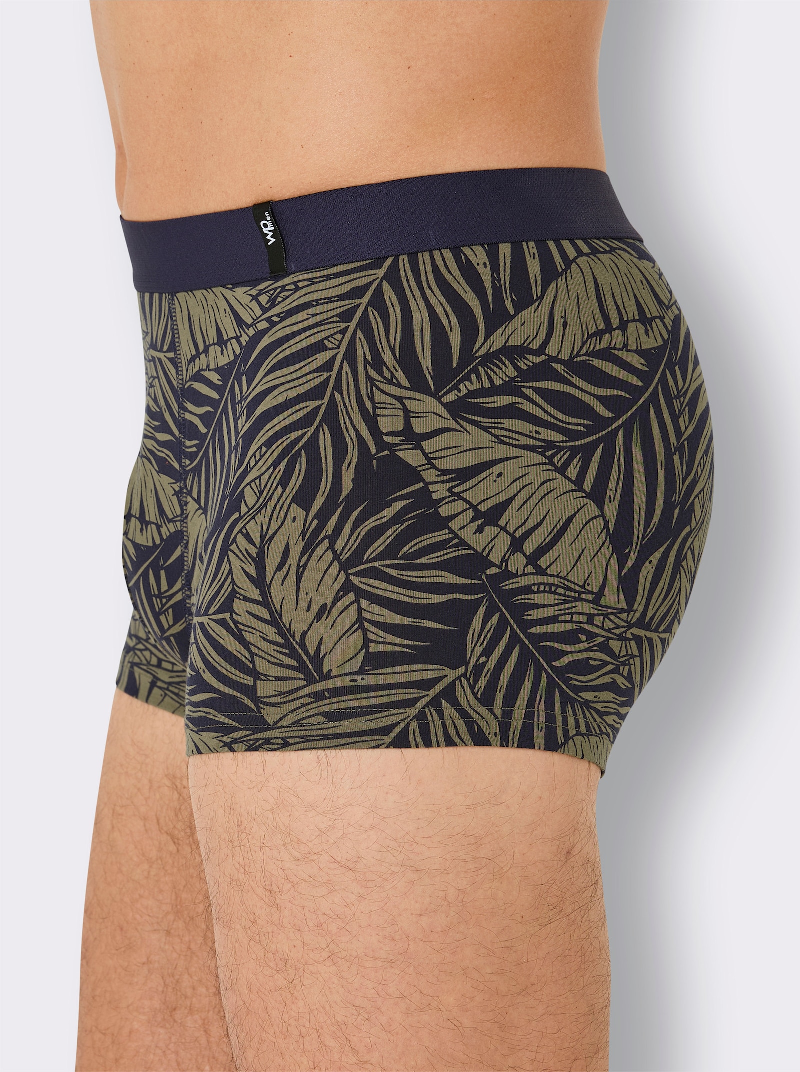 wäschepur men Pants - marine-khaki-bedruckt + marine + khaki