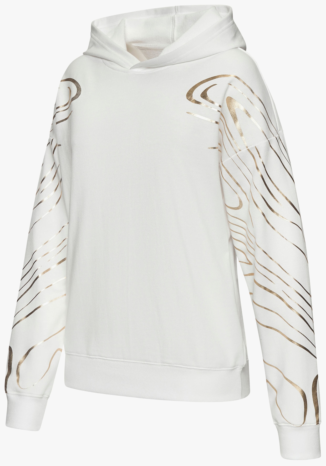 LASCANA ACTIVE Hoodie - wit, goud