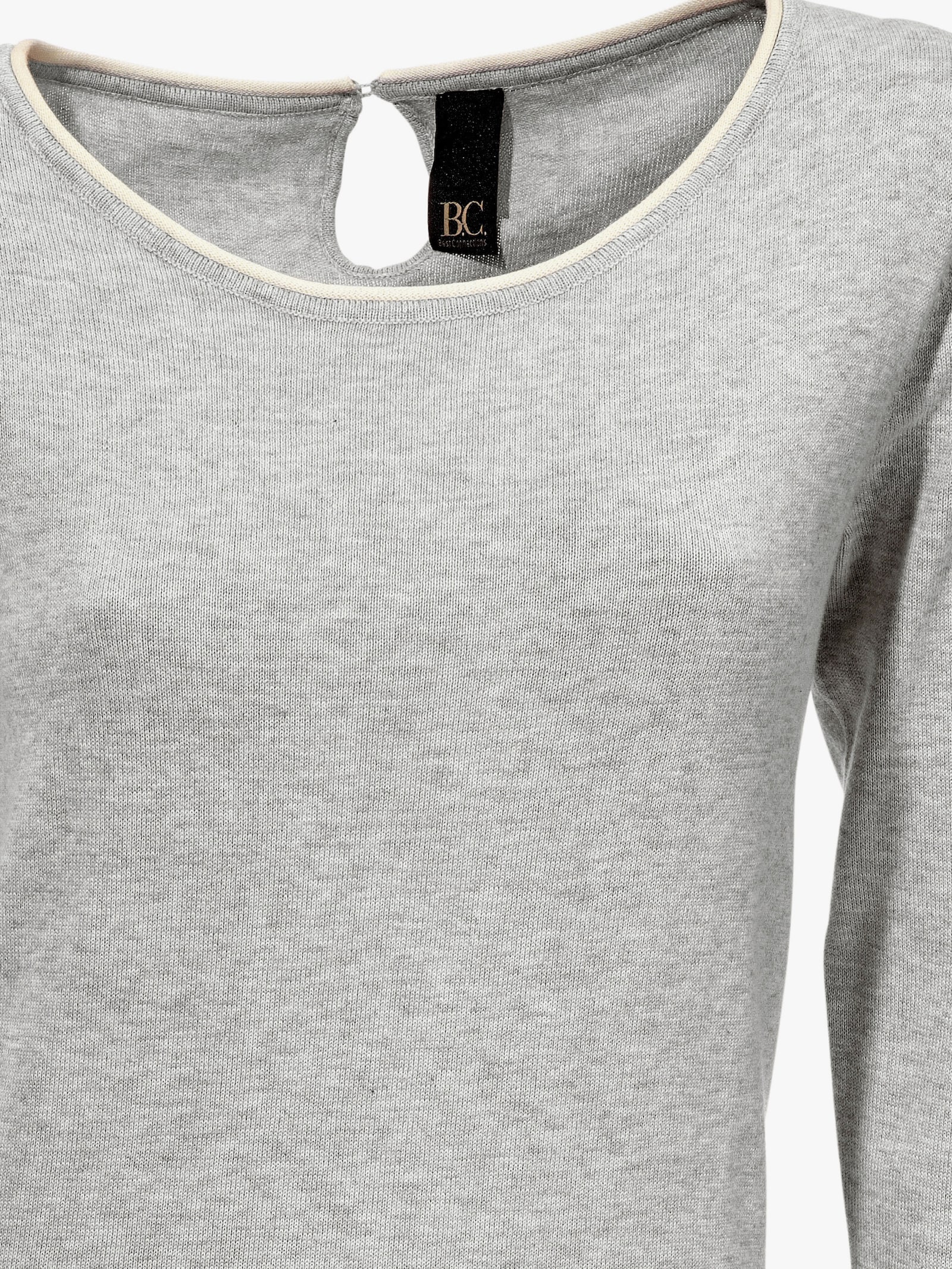 heine Longpullover mit Cut-Outs hinten - grau-melange