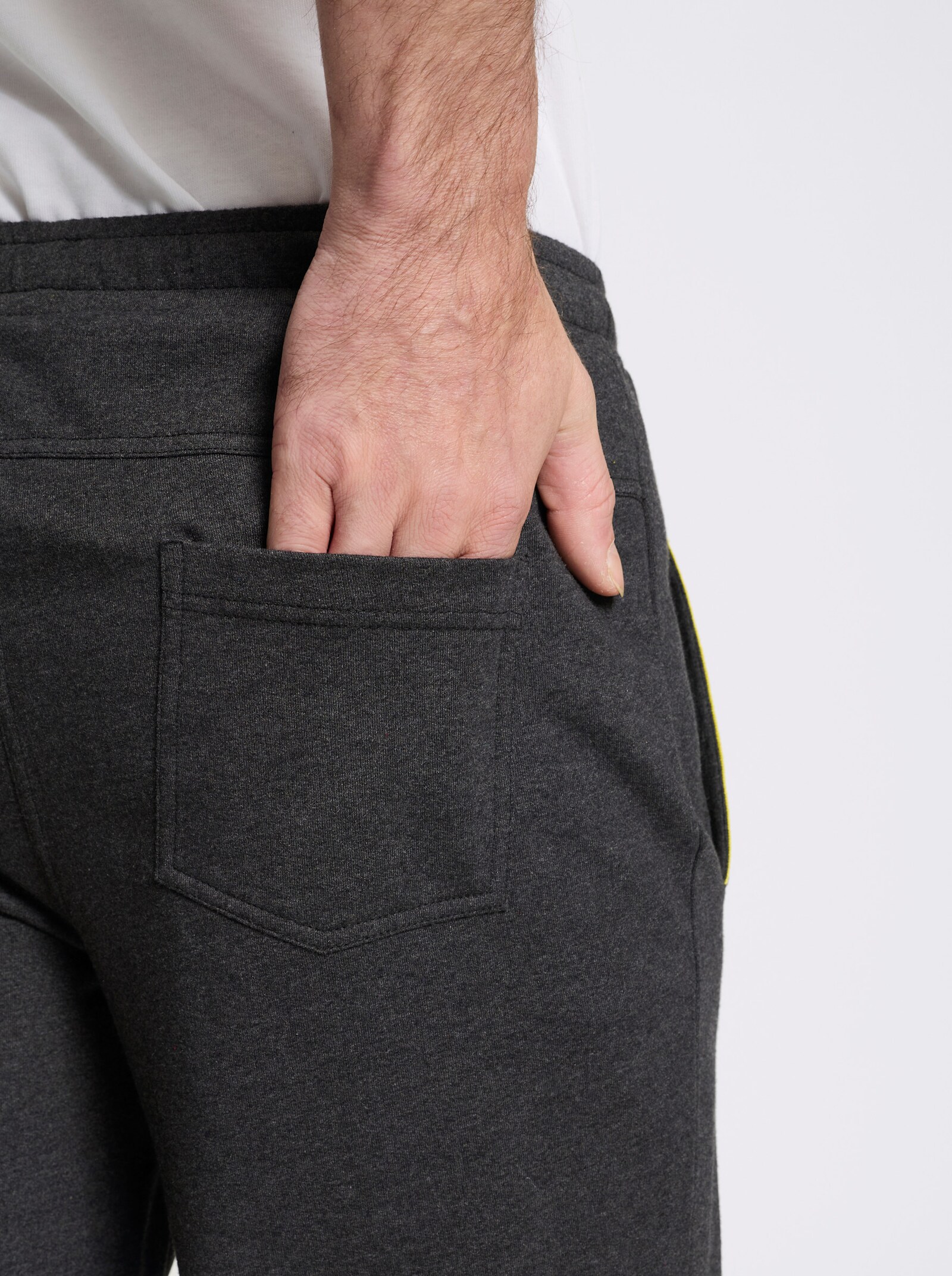 Catamaran Sports Freizeithose mit Reißverschluss am Saum - graphit-meliert