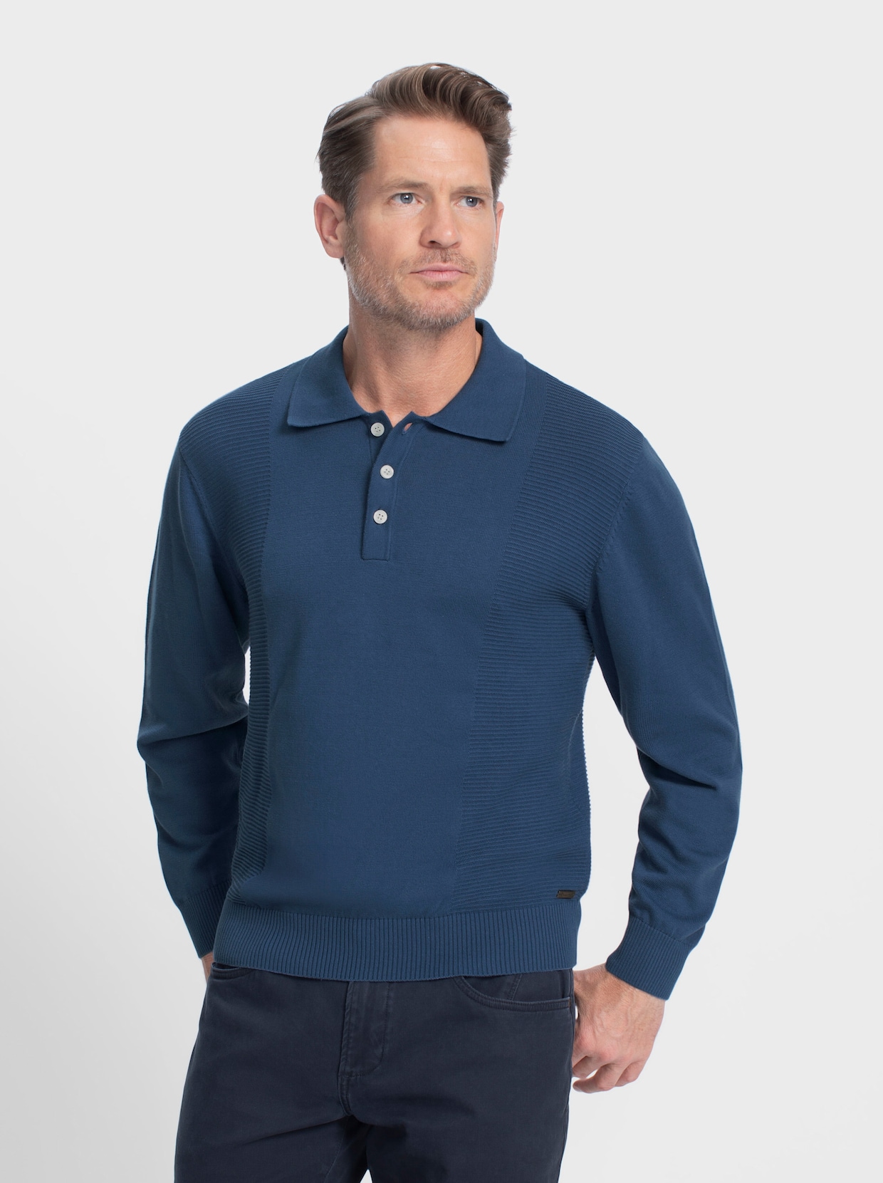 Marco Donati Polopullover - jeansblau