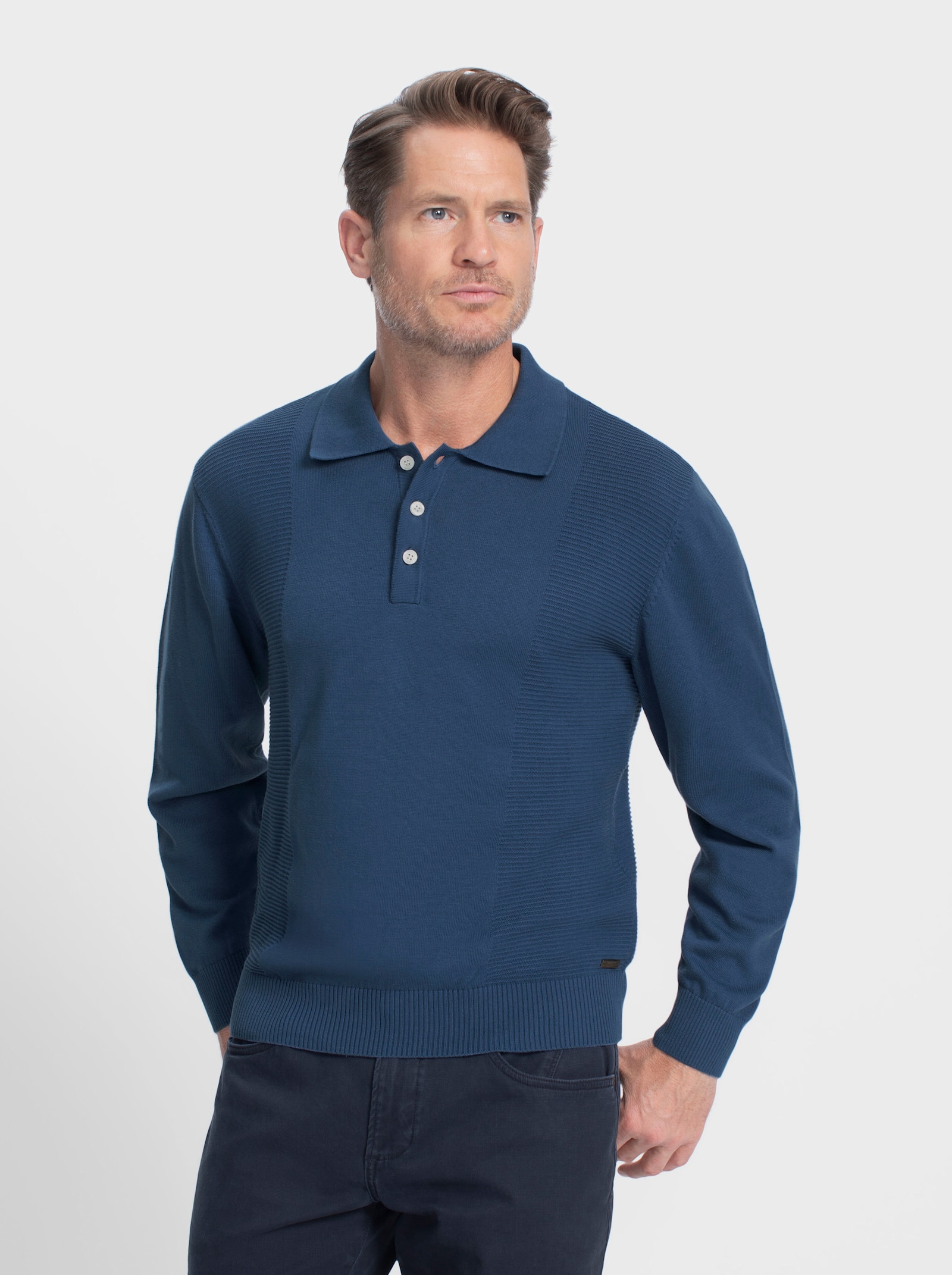 Marco Donati Polopullover - jeansblau