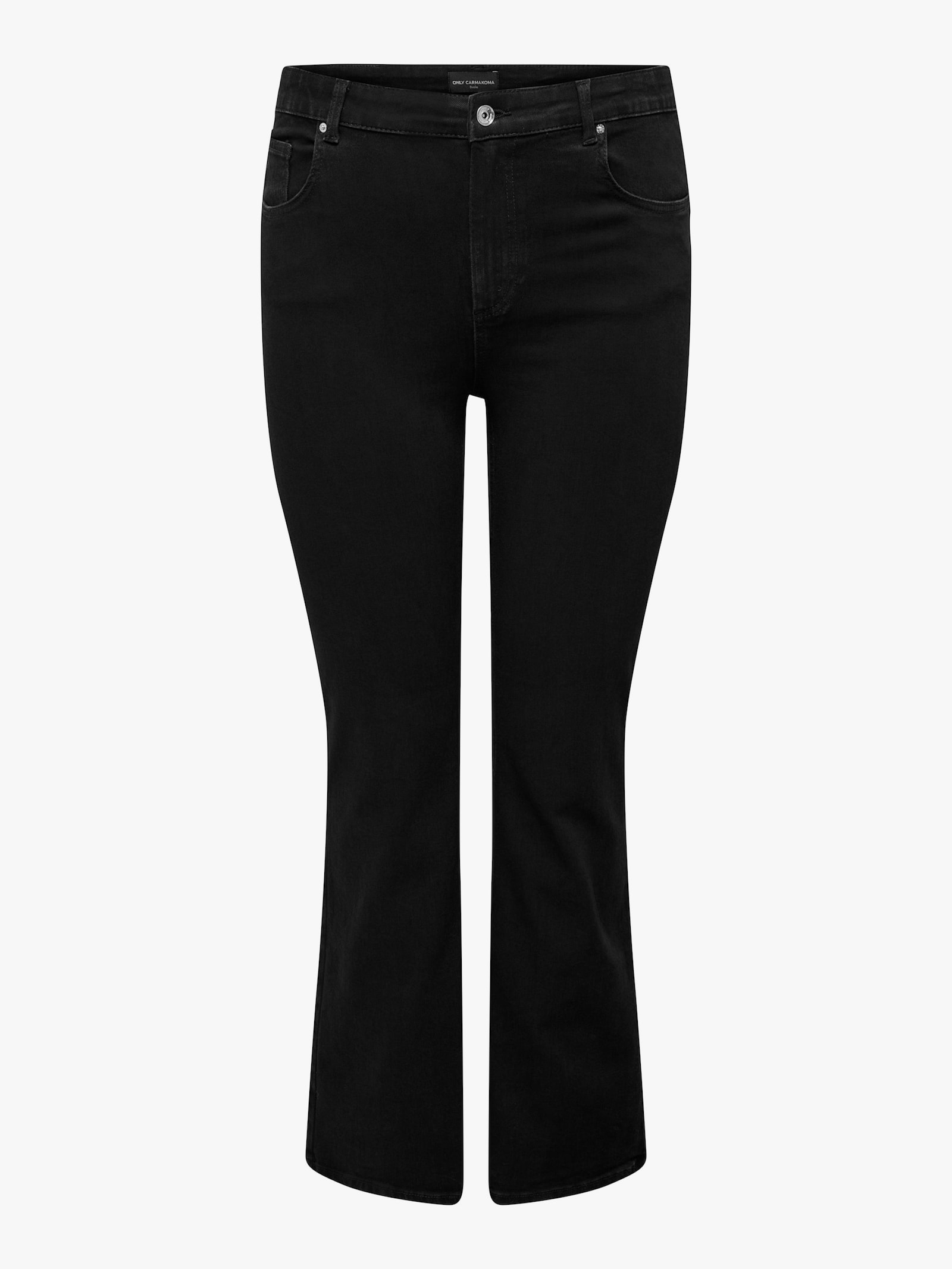 High-waist-Jeans - black denim