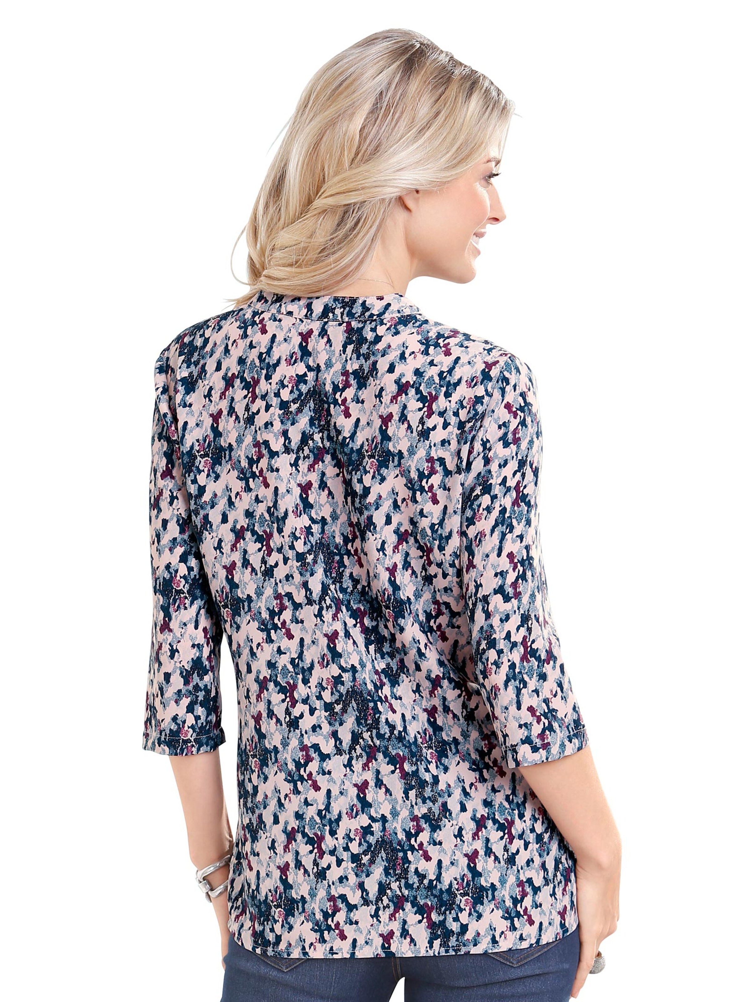 Schlupf-Bluse - bunt-bedruckt