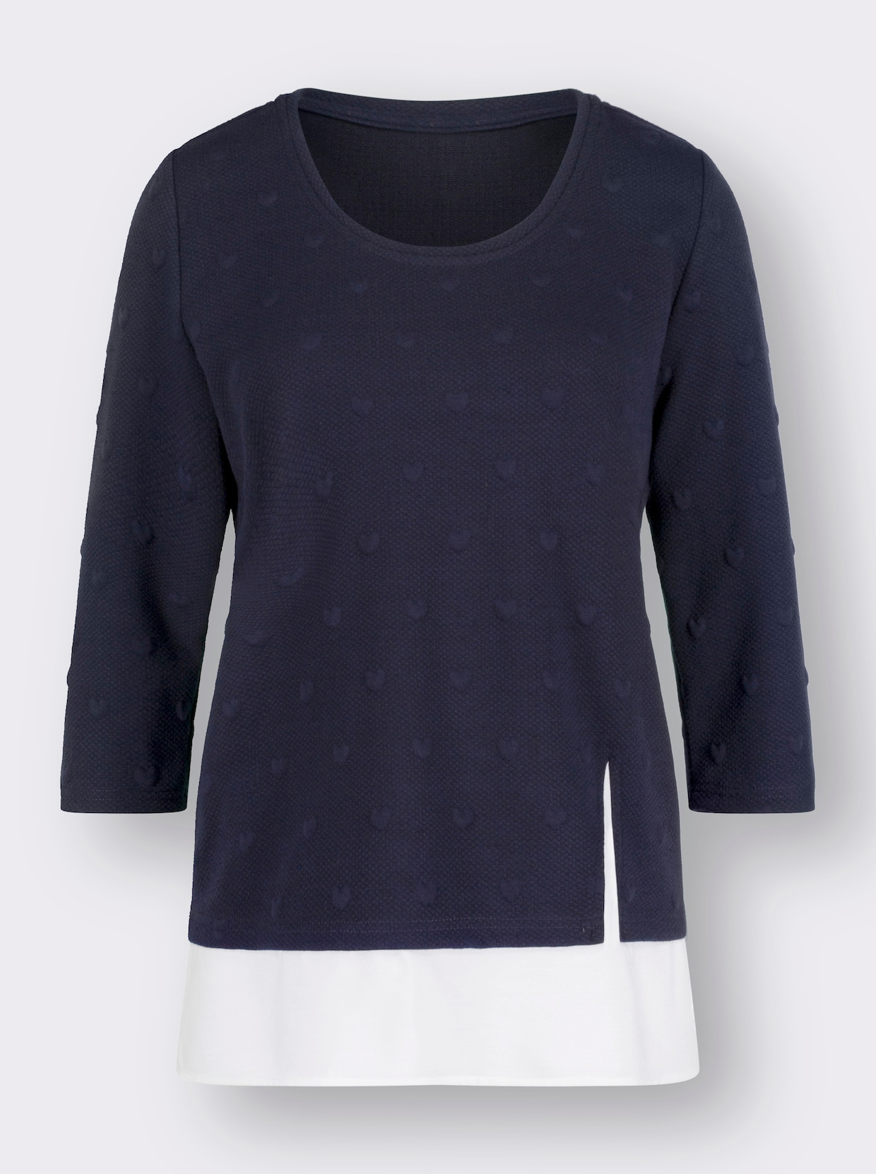 Sweatshirt - nachtblau-ecru