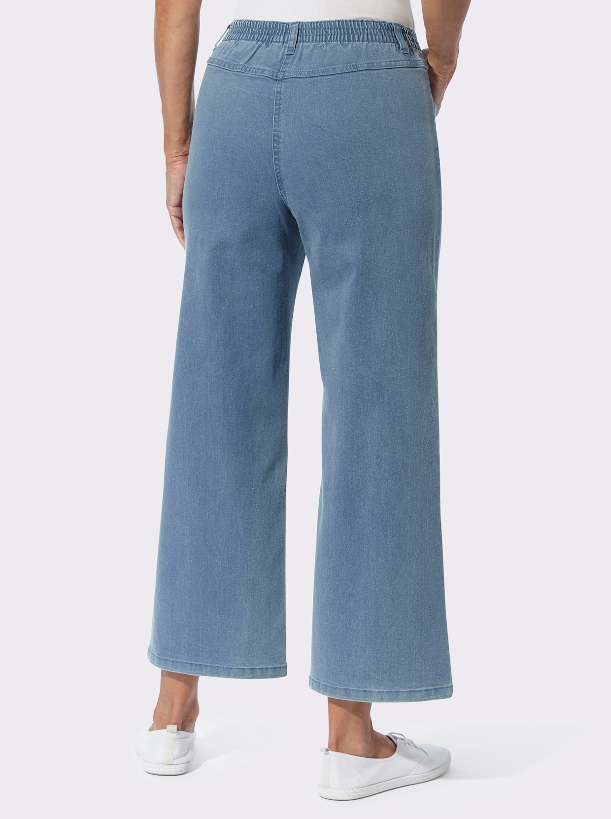 7/8-Jeans - blue-bleached + sesam