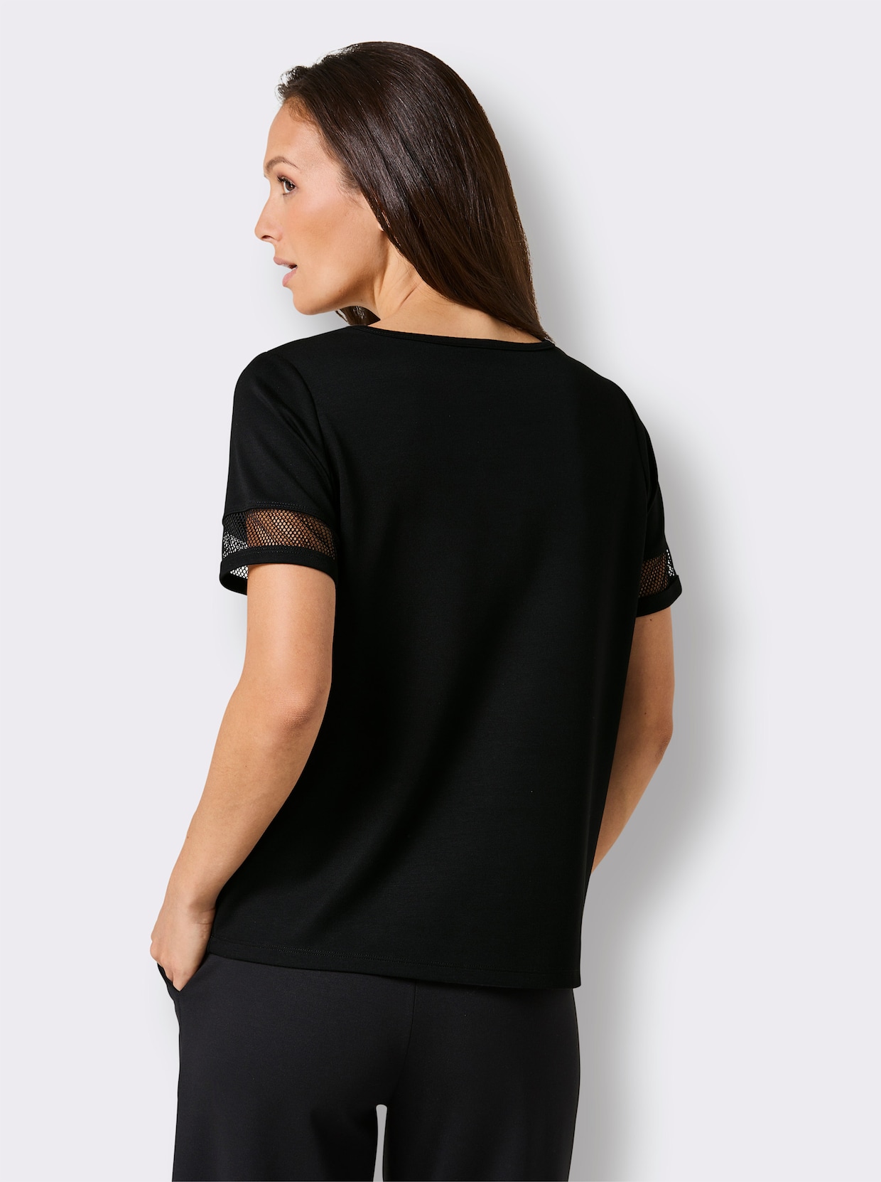 CREATION L PREMIUM Modal-Mix-Shirt - schwarz