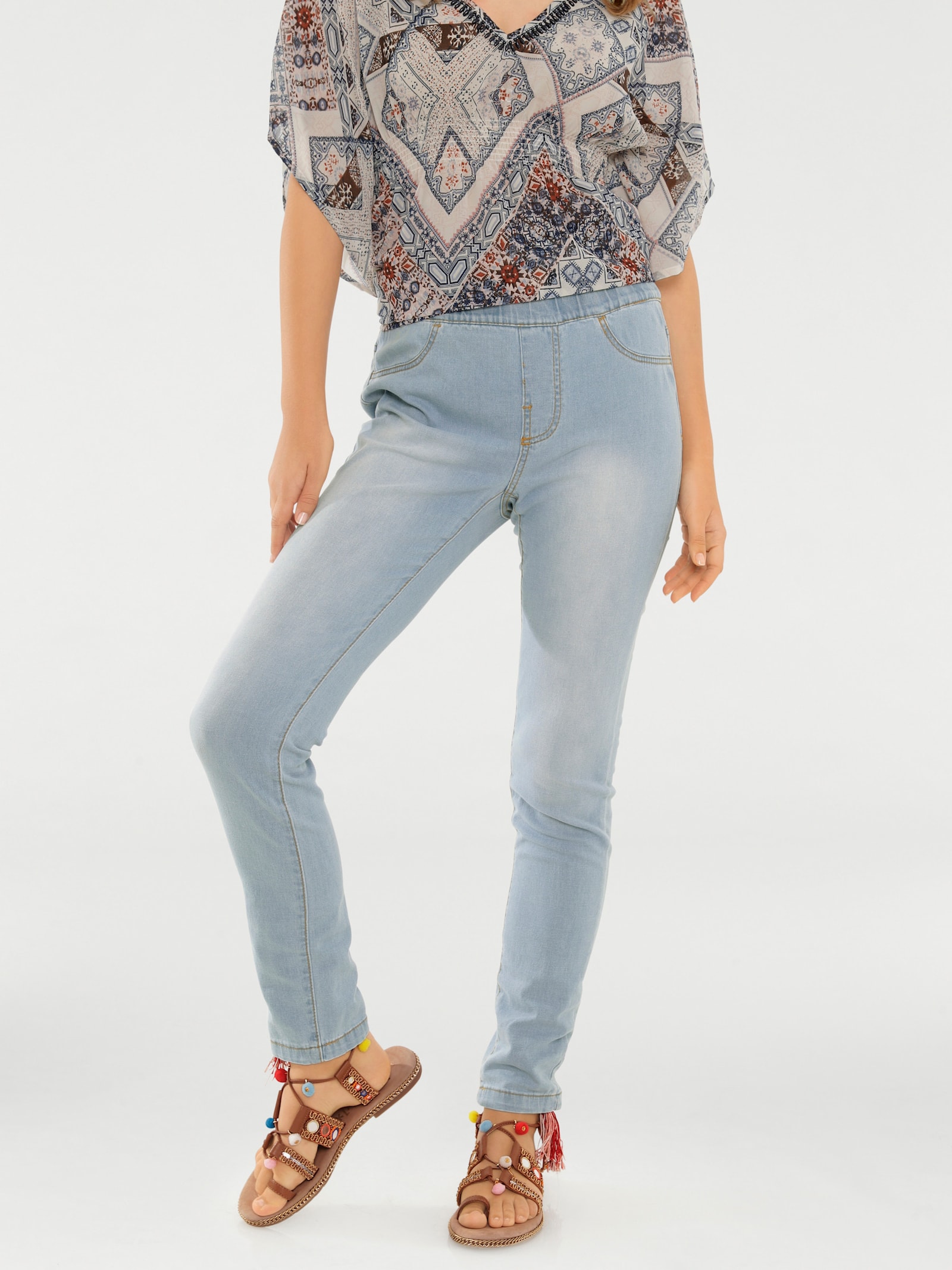 heine Jeansleggings in Used-Optik - bleached