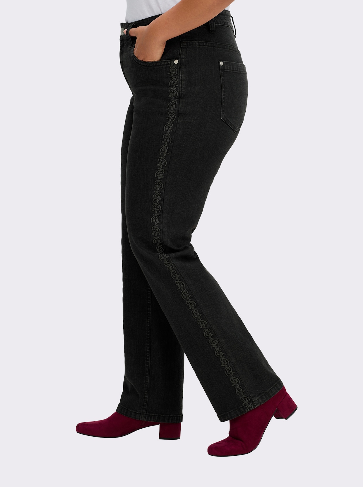 sheego Gerade Jeans - black denim
