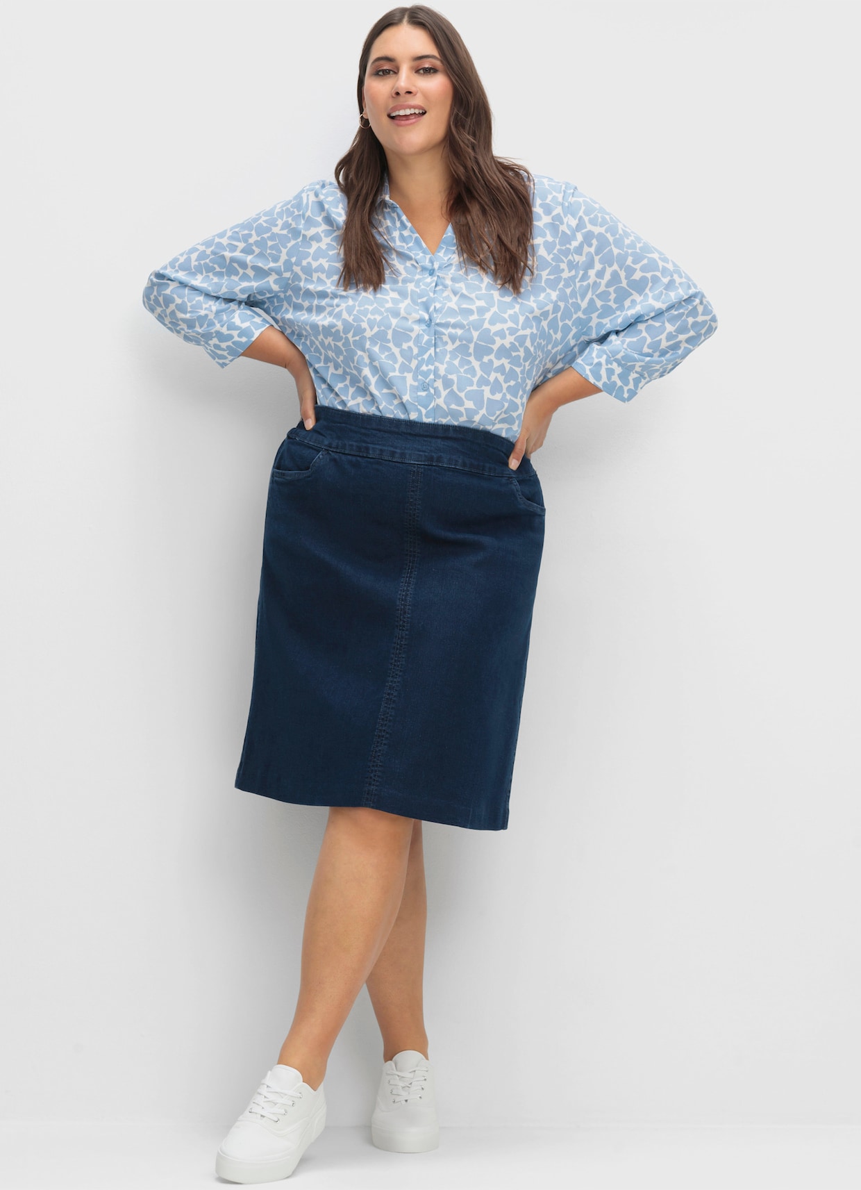 Jeansrock - blue-stone-washed