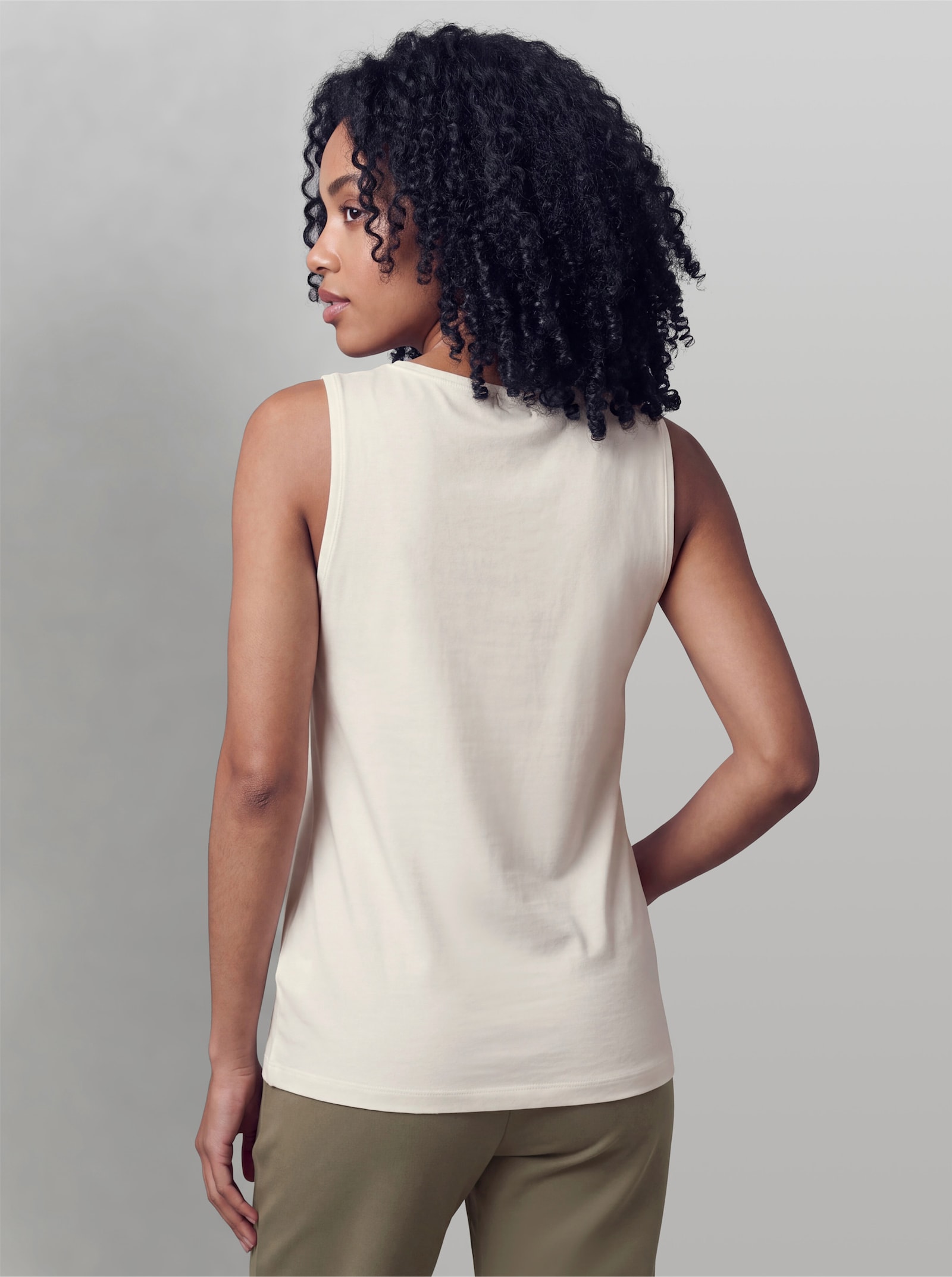 heine Shirttop mit Rundhals-Ausschnitt - ecru