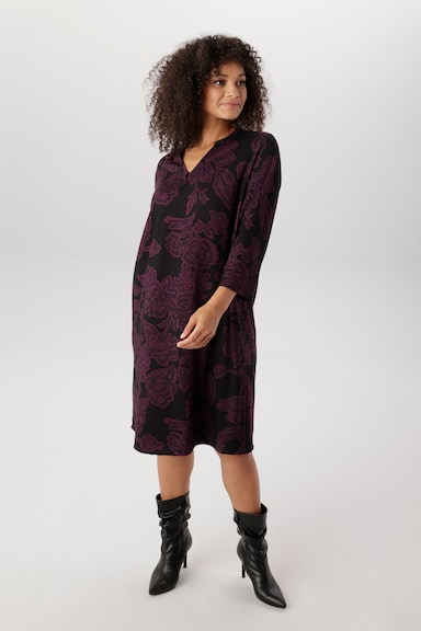 Aniston PLUS Jerseykleid - schwarz-bordeaux