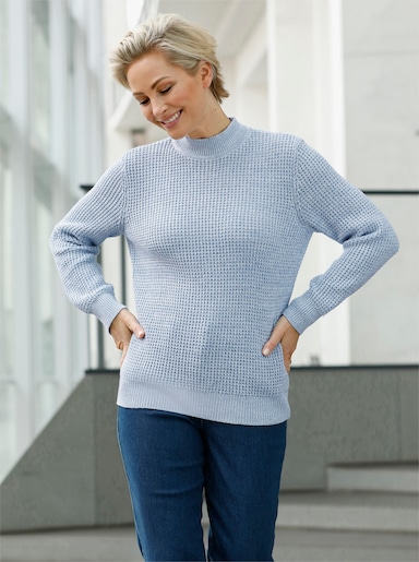 Pullover - bleu-meliert