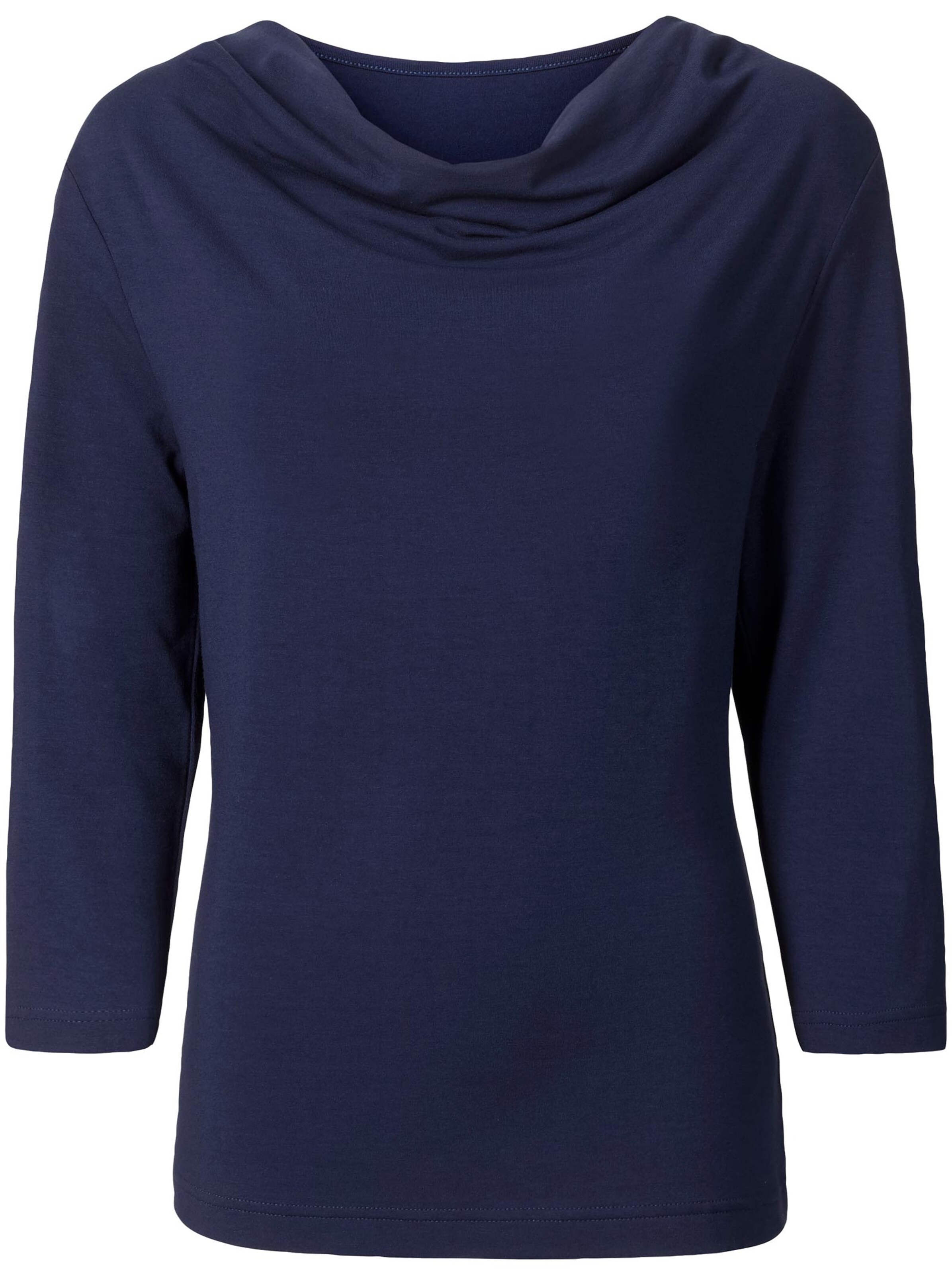 Damenmode Shirts Wasserfallshirt in marine Damenmode Shirts Wasserfallshirt in marine