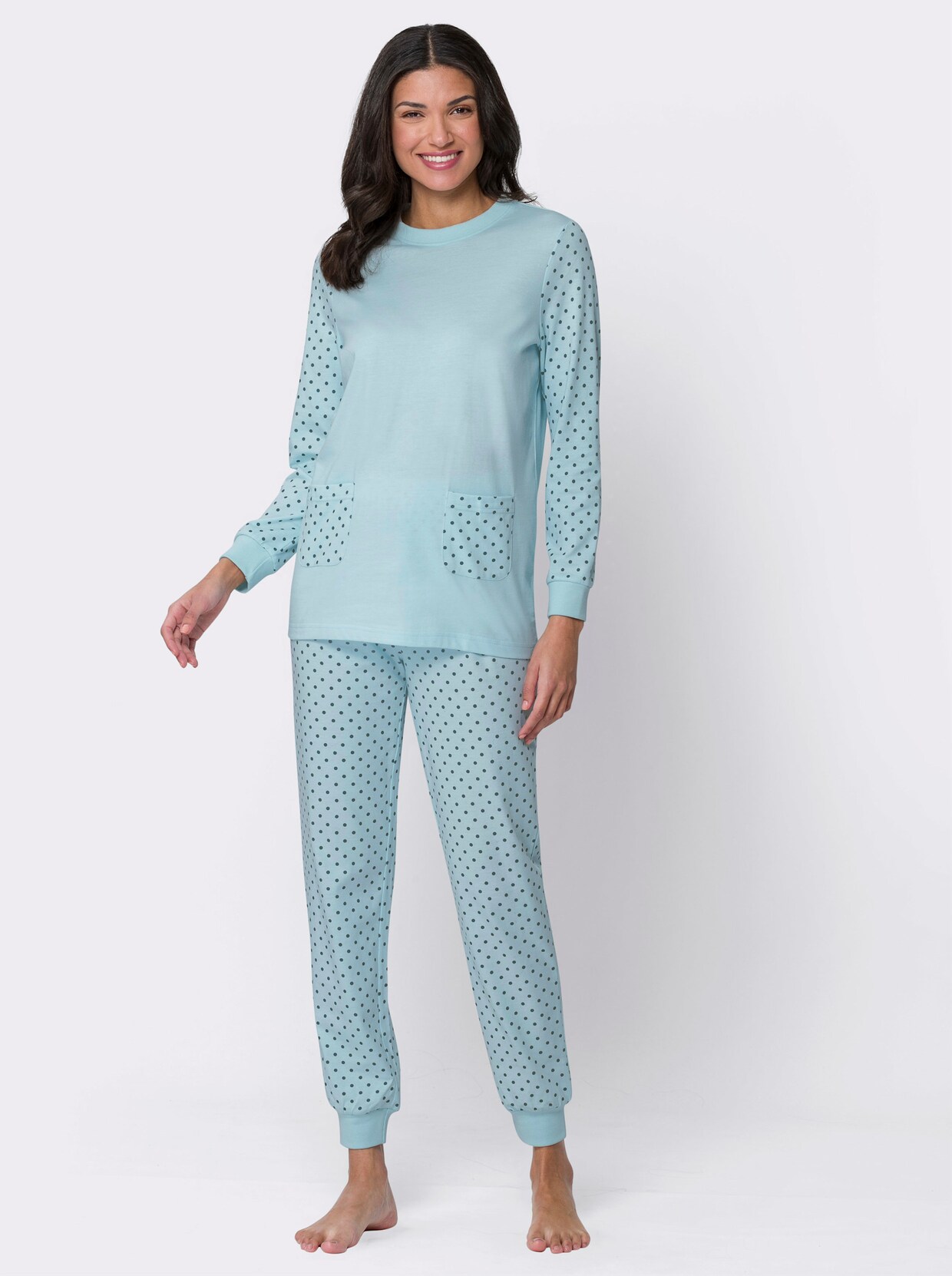 Pyjama - mint geprint