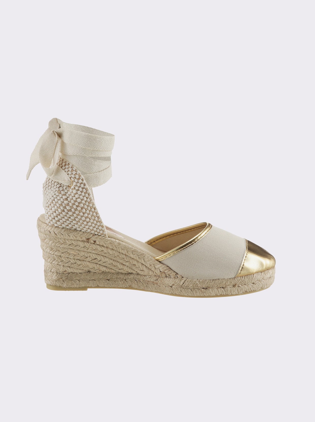 heine Keilsandalette - beige-platinfarben