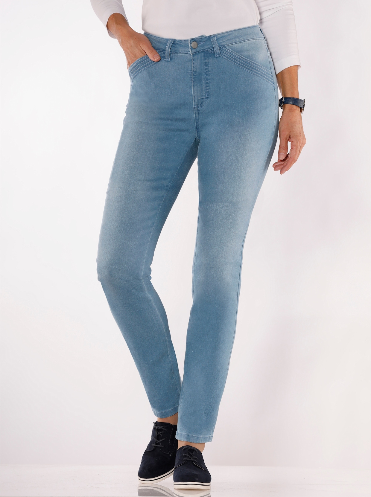 Jeans - blue-bleached