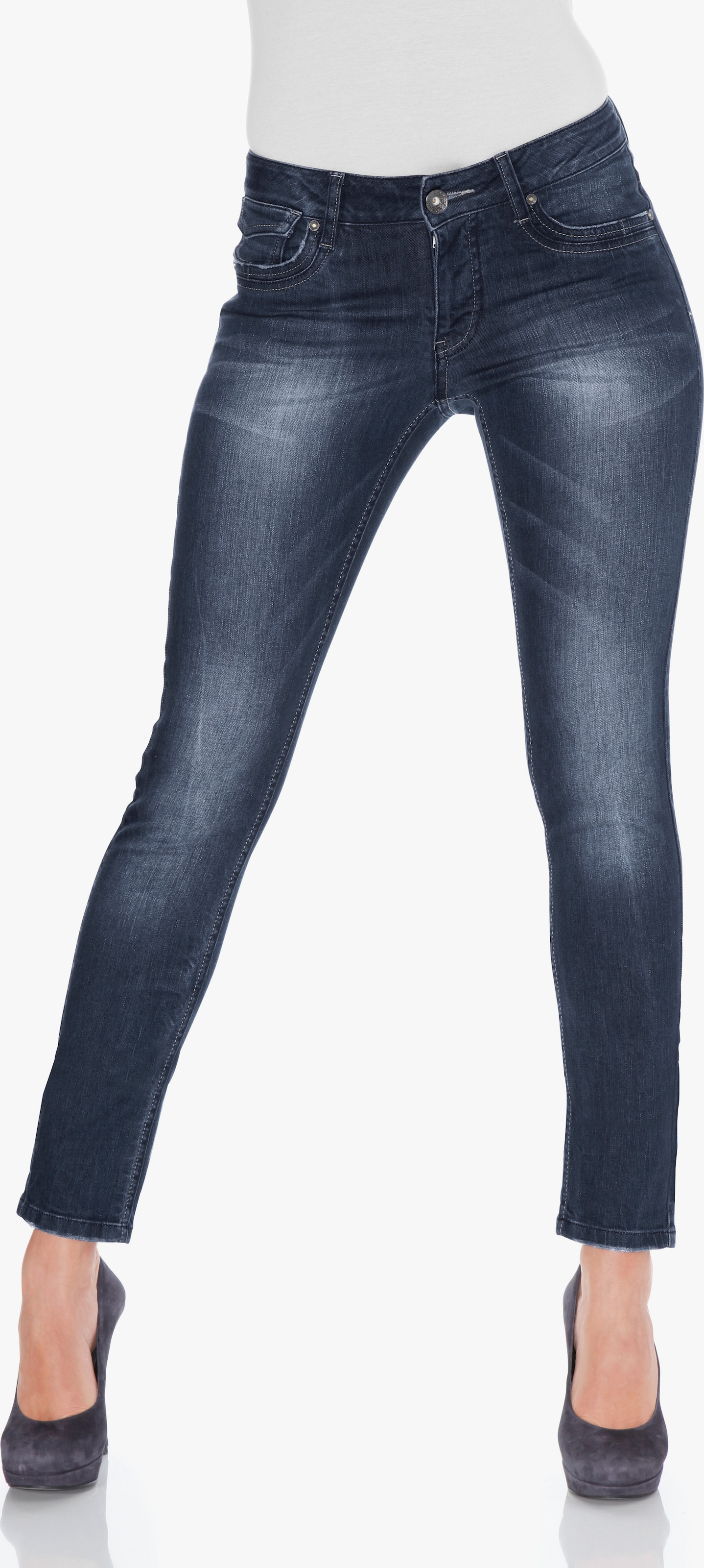 heine Jean skinny avec effet ventre plat - bleu denim