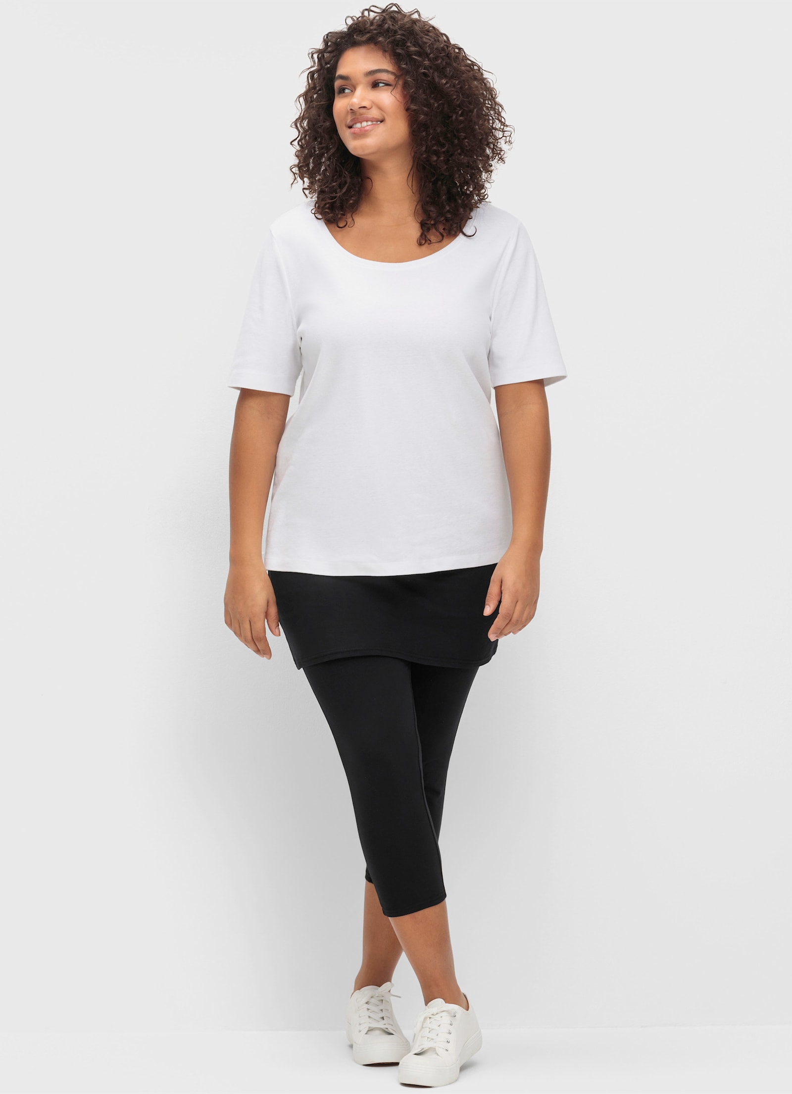 sheego by Joe Browns Legging-jupe longueur 3/4 - noir